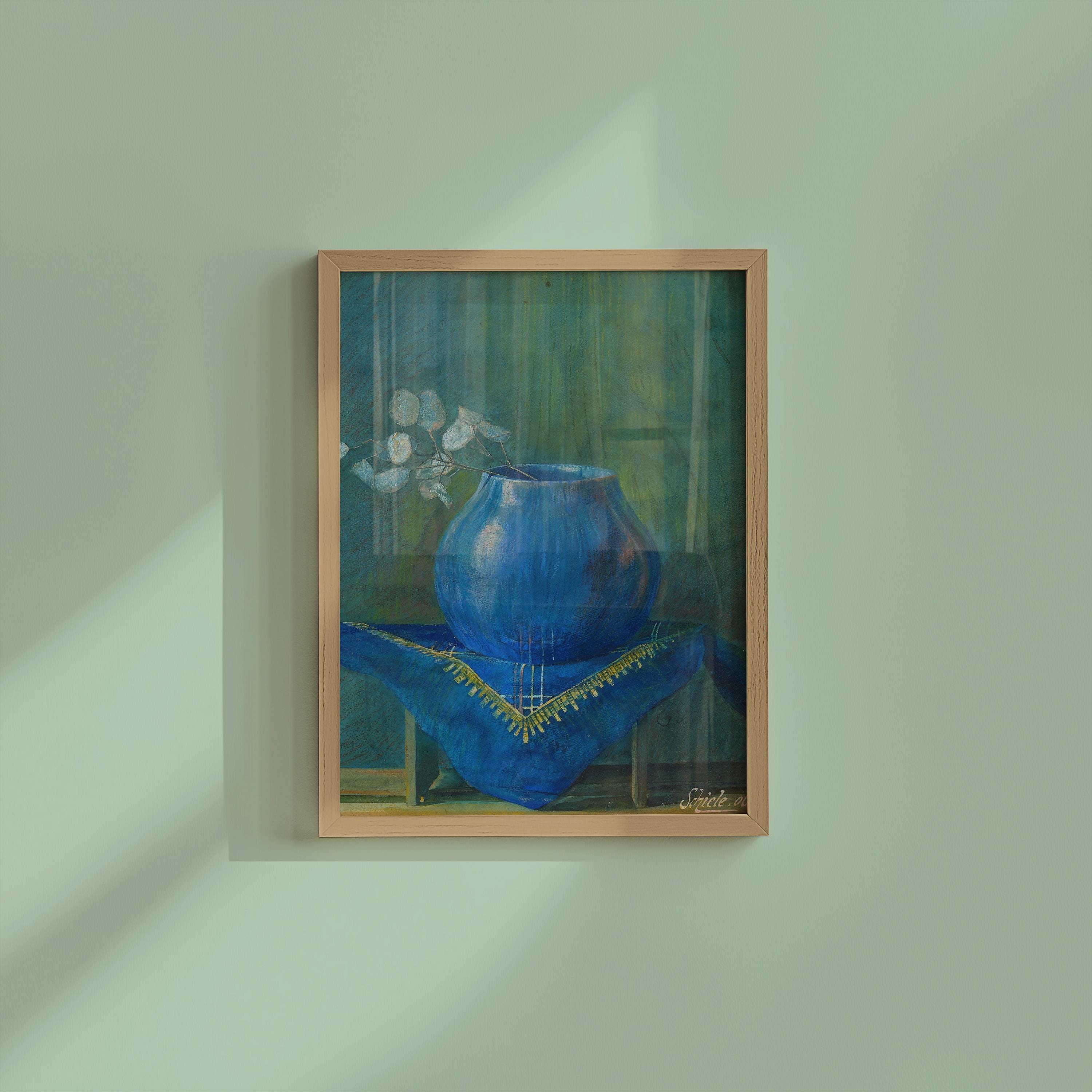 Stillleben eines Silberblattes Vertical Art Print Digital Download