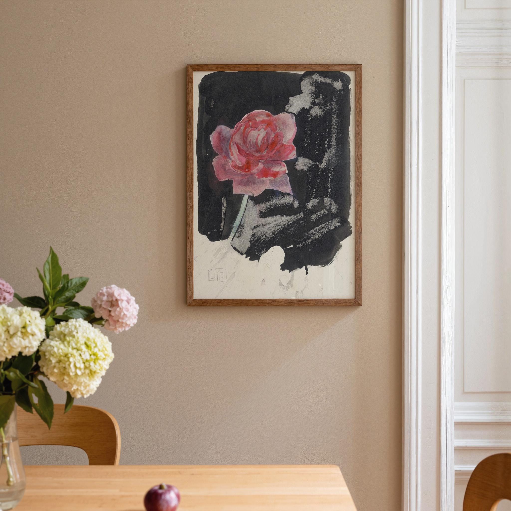 Rode Roos Vertical Art Print Digital Download