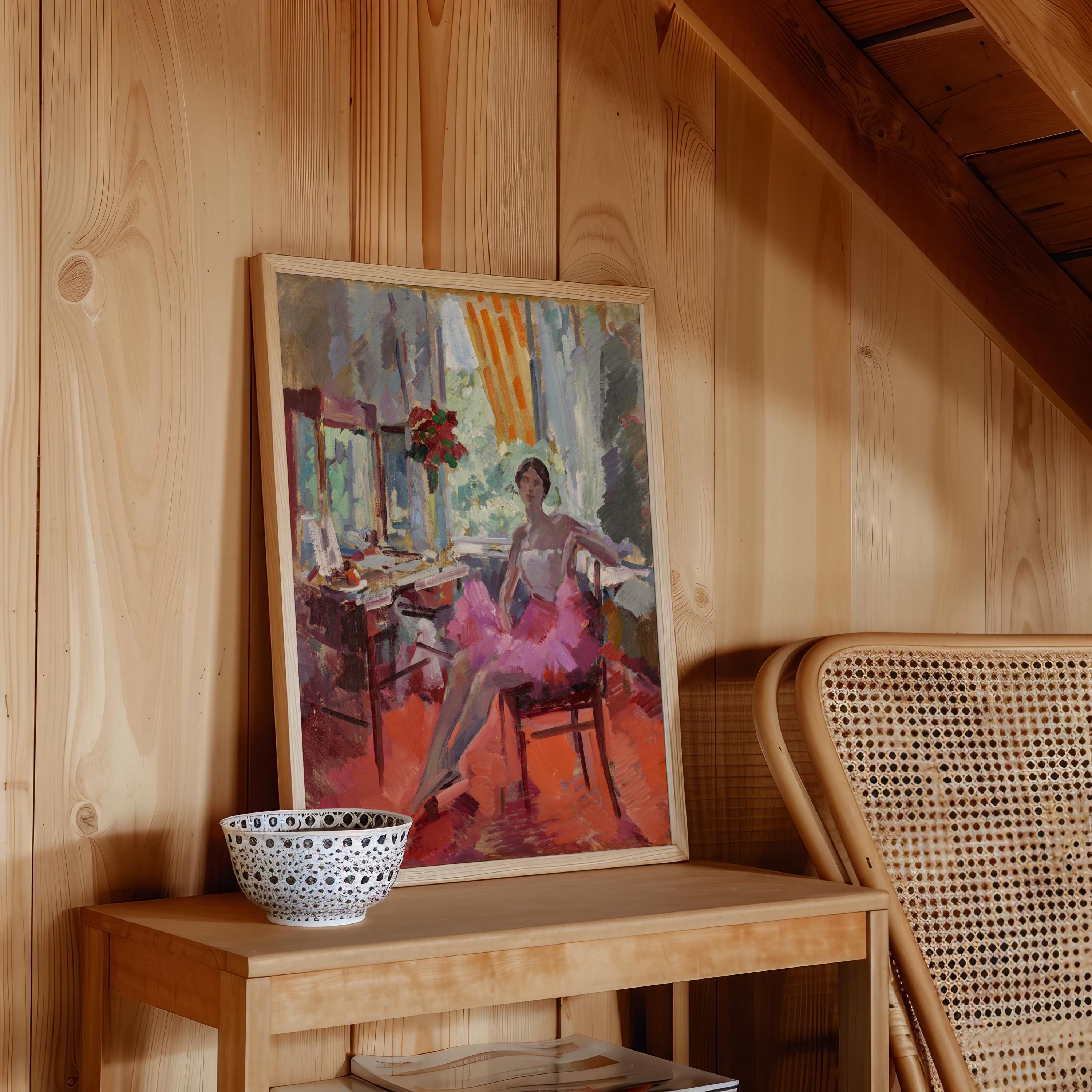 Portrait of a Ballerina Vertical Art Print Digital Download