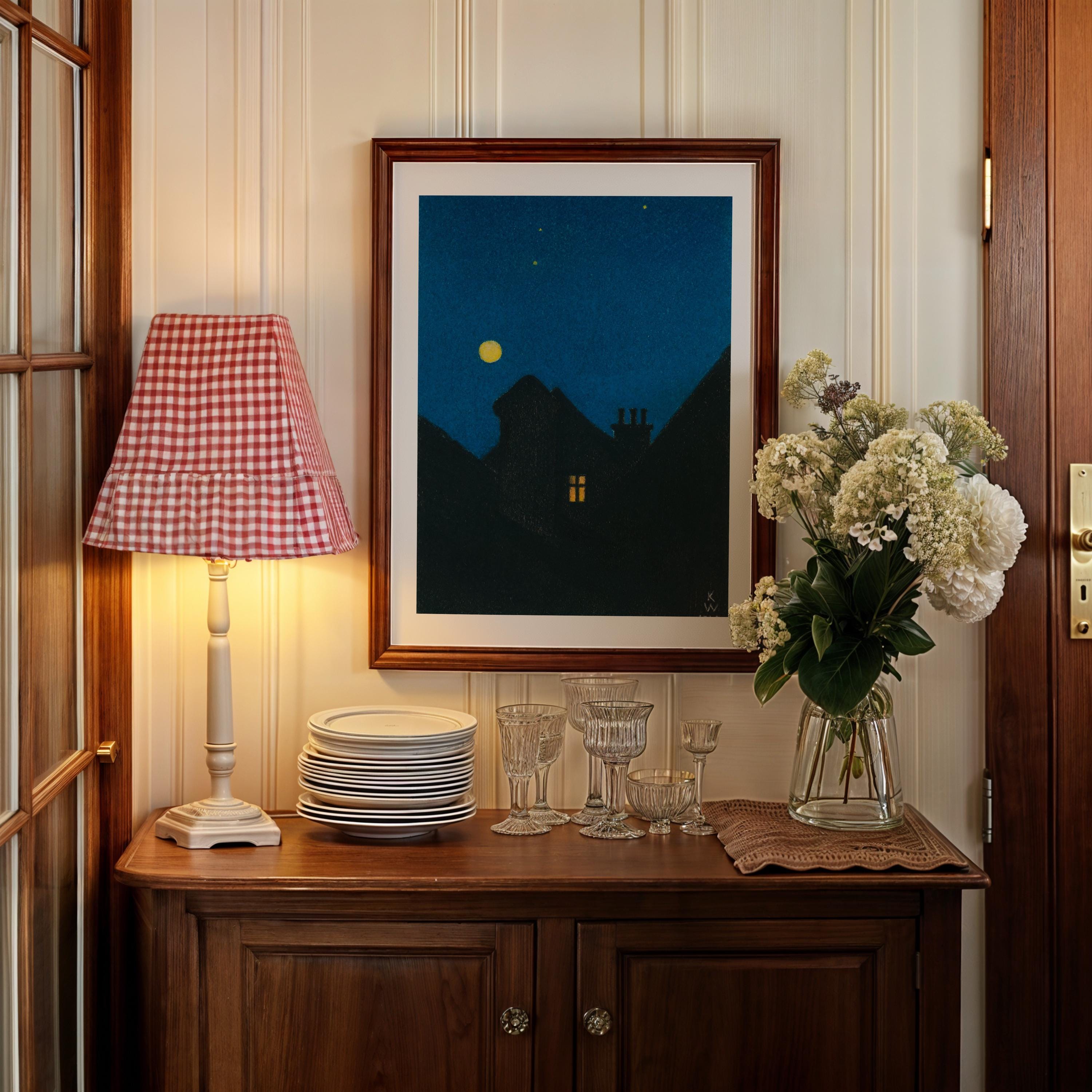 Mondnacht Vertical Art Print