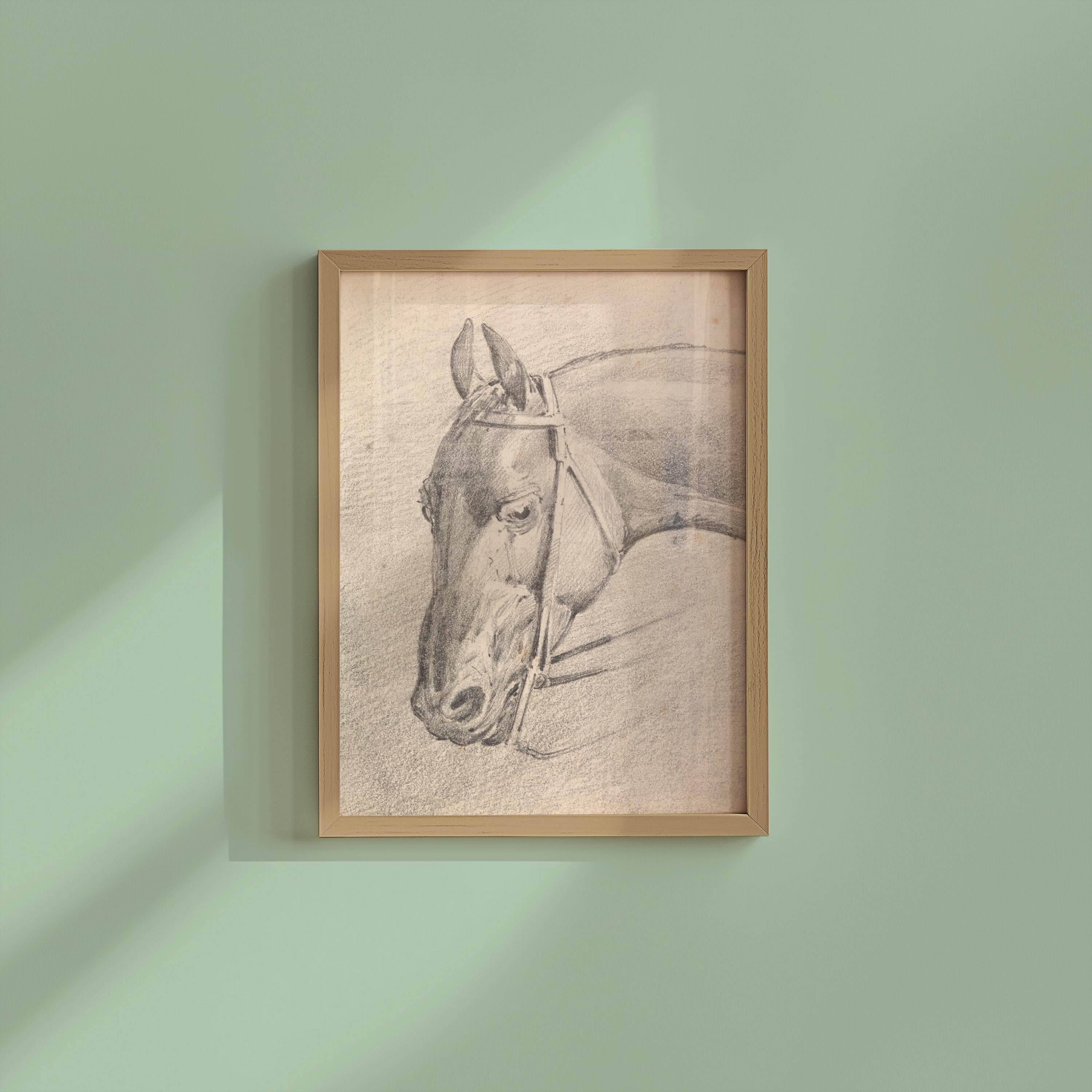 Head of Horse Vertical Art Print Digital Download