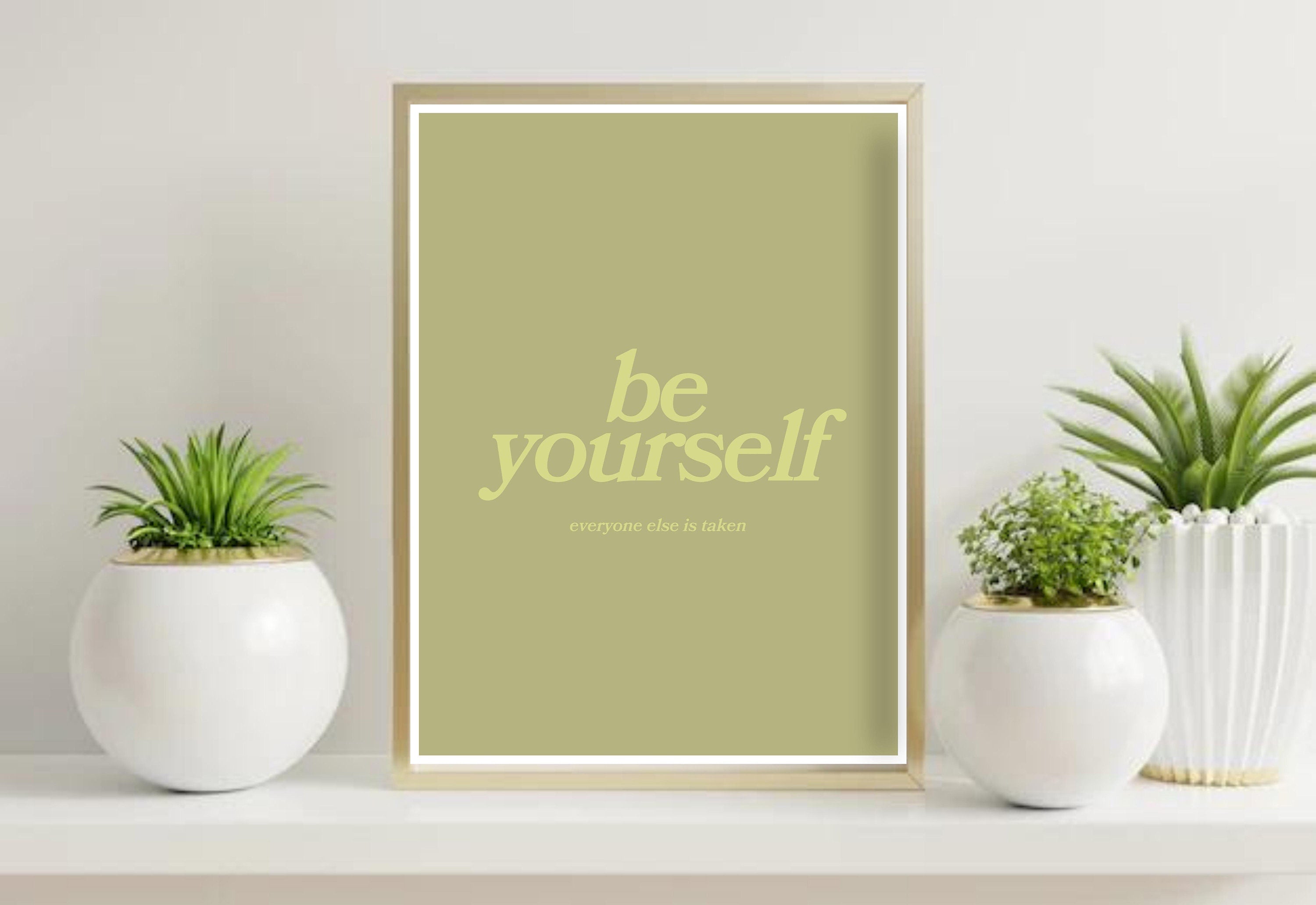 Showcase your unique style with the 'Be Yourself' Digital Art Print, an inspiring piece that encourages self-expression.
