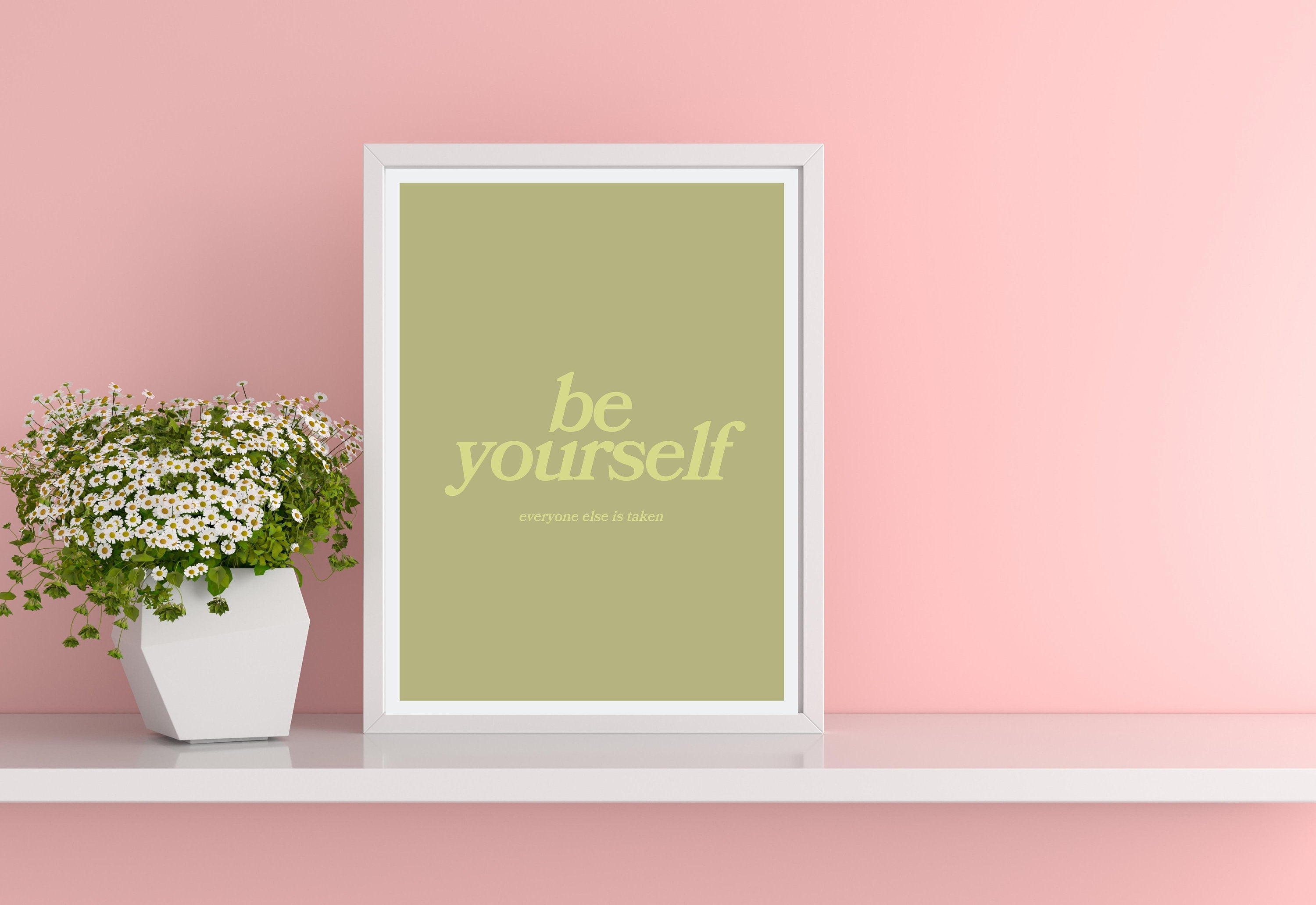 be yourself print art for home decoration