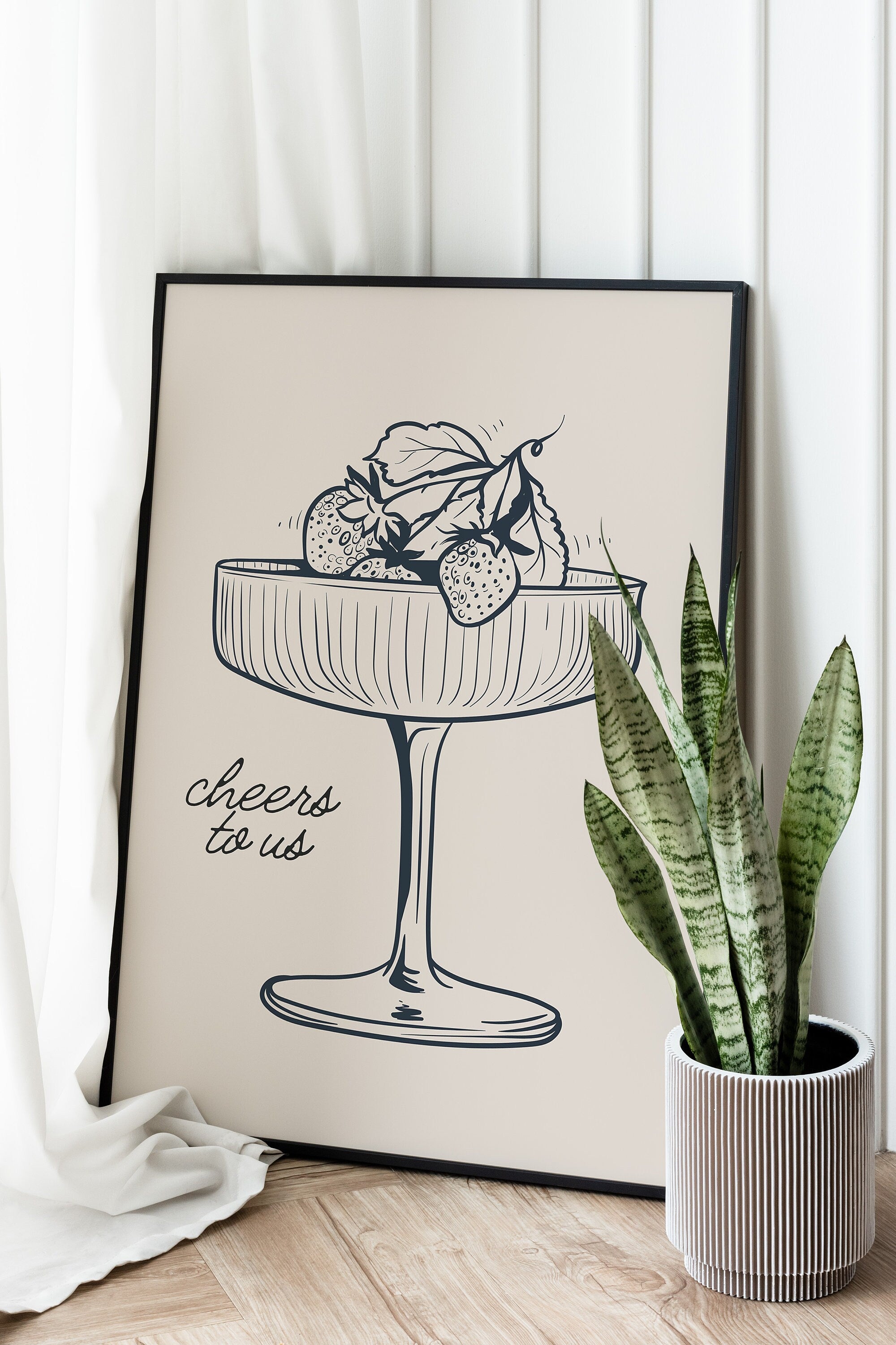 Cheers to Us Martini Art Print