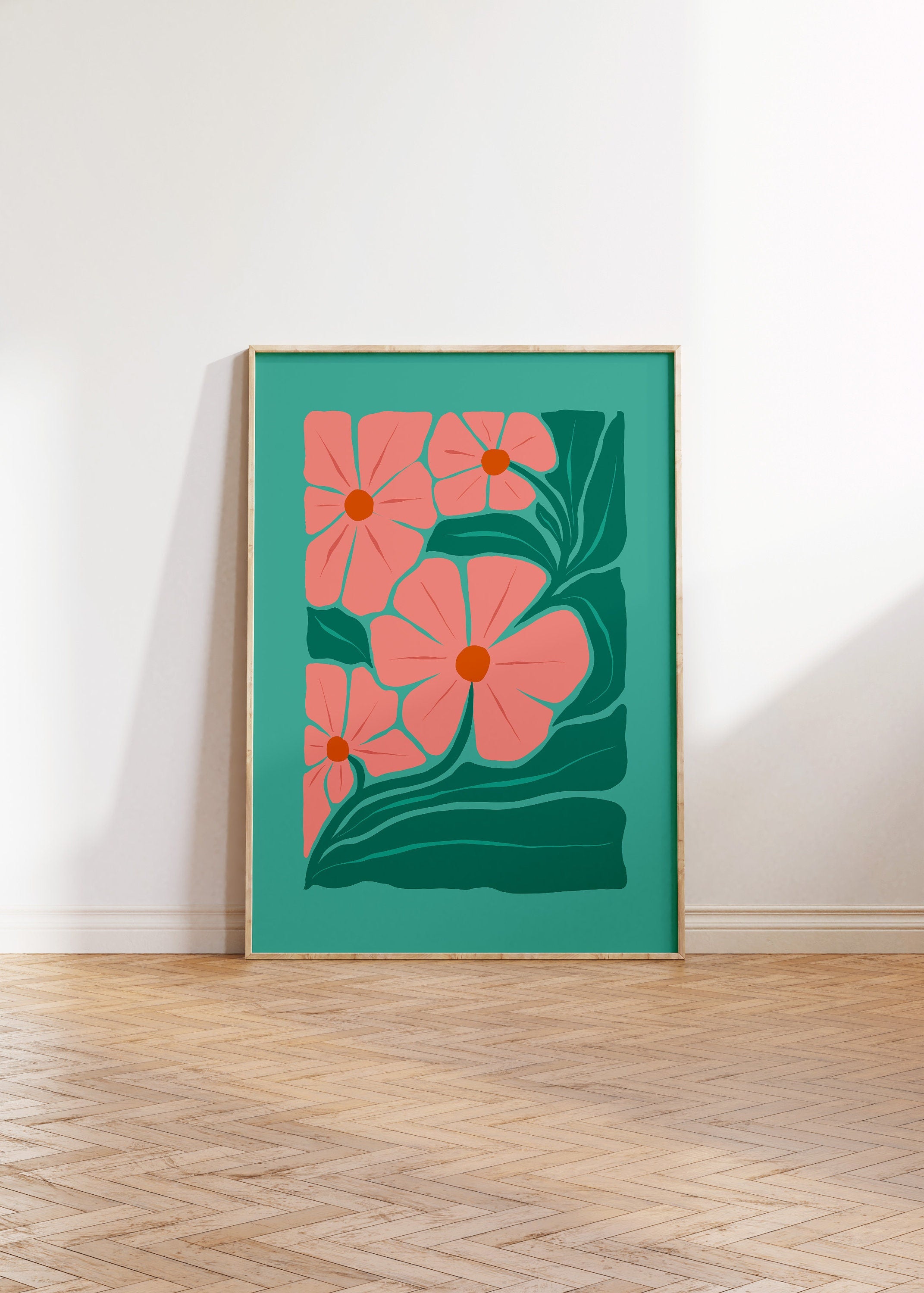 Digital artwork capturing the essence of flowers through abstract brushstrokes and vibrant hues.