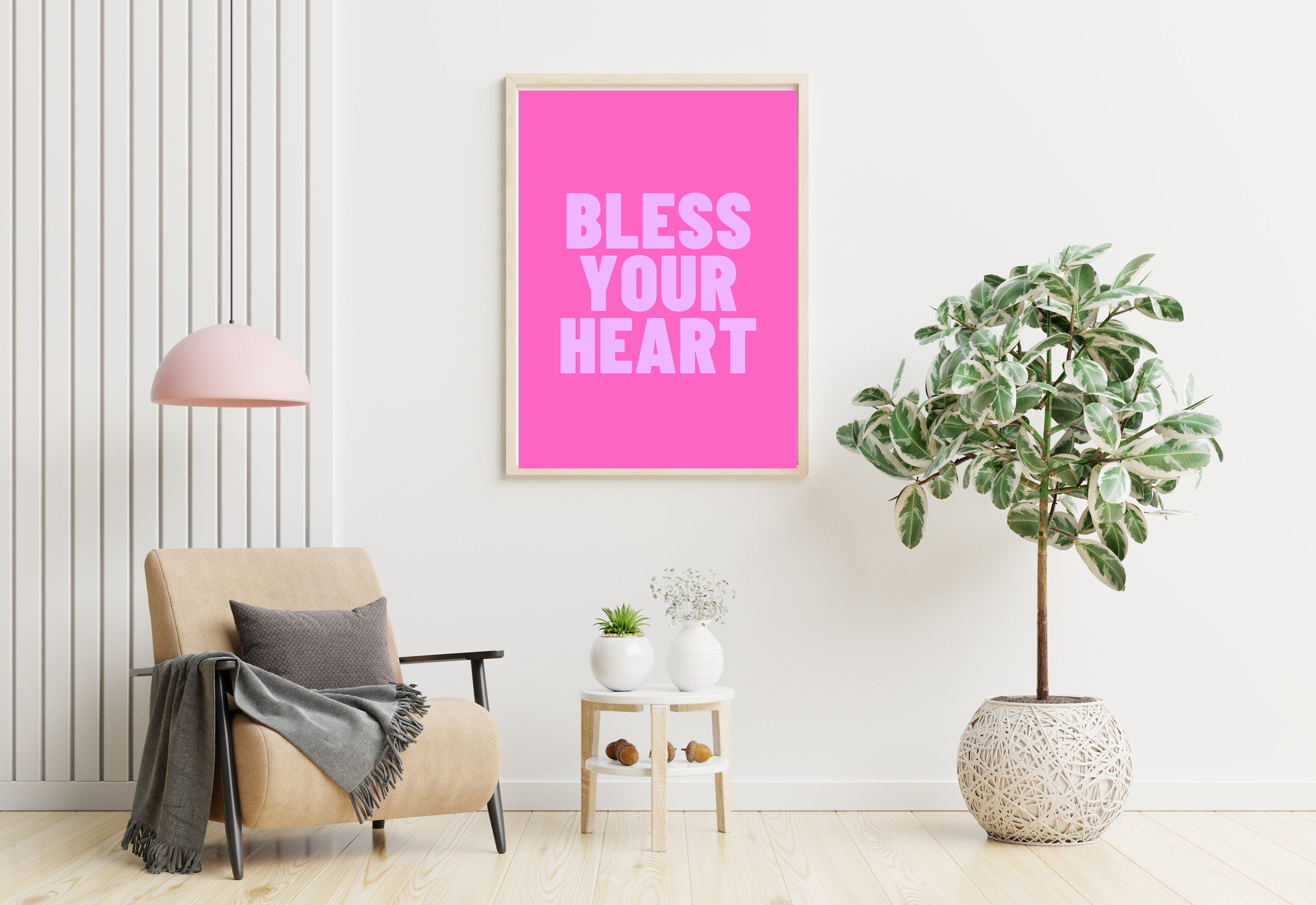 Bless your heart Lettering on Digital Artwork