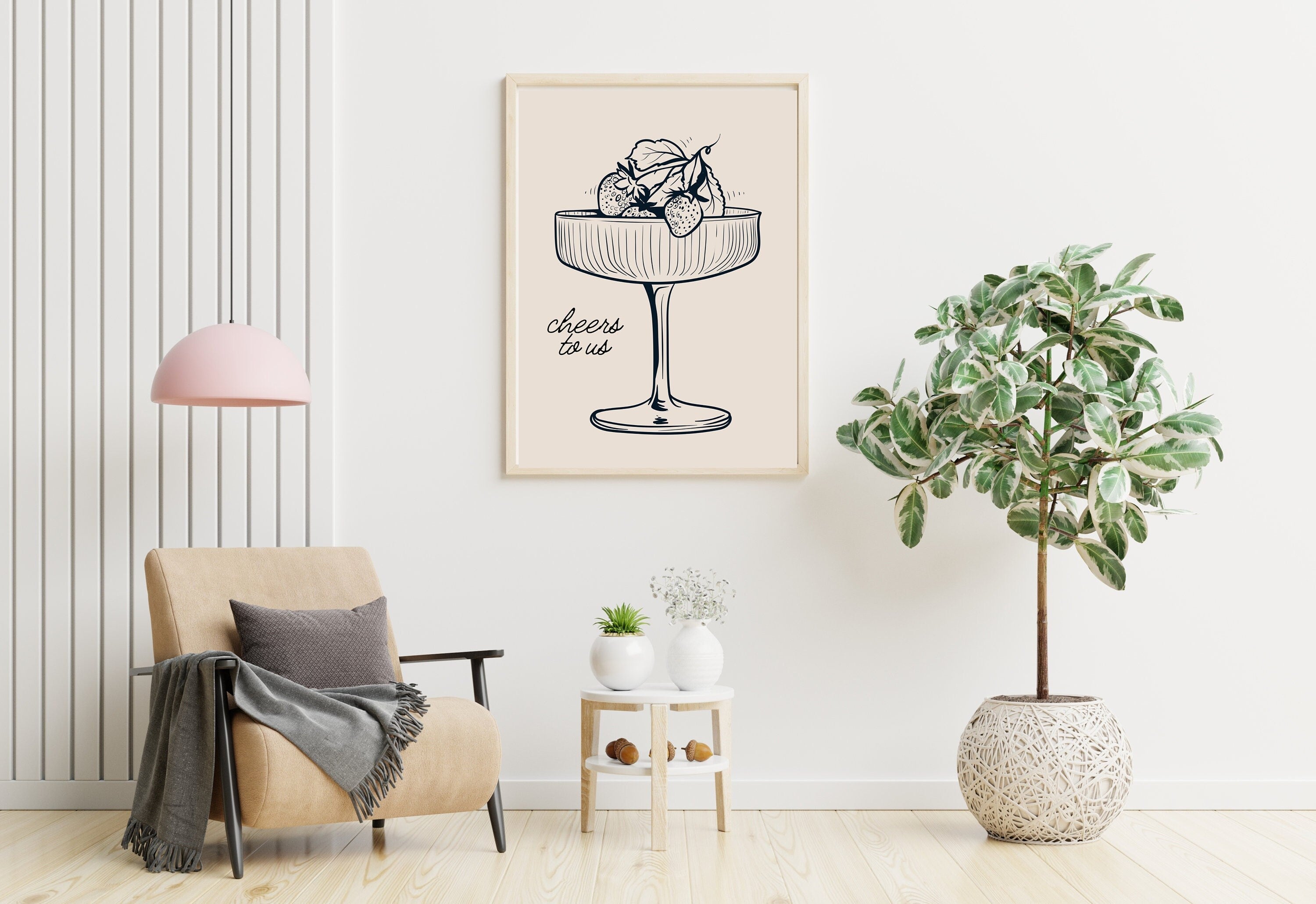 Best Quality Cheers to Us Martini Digital Art Print