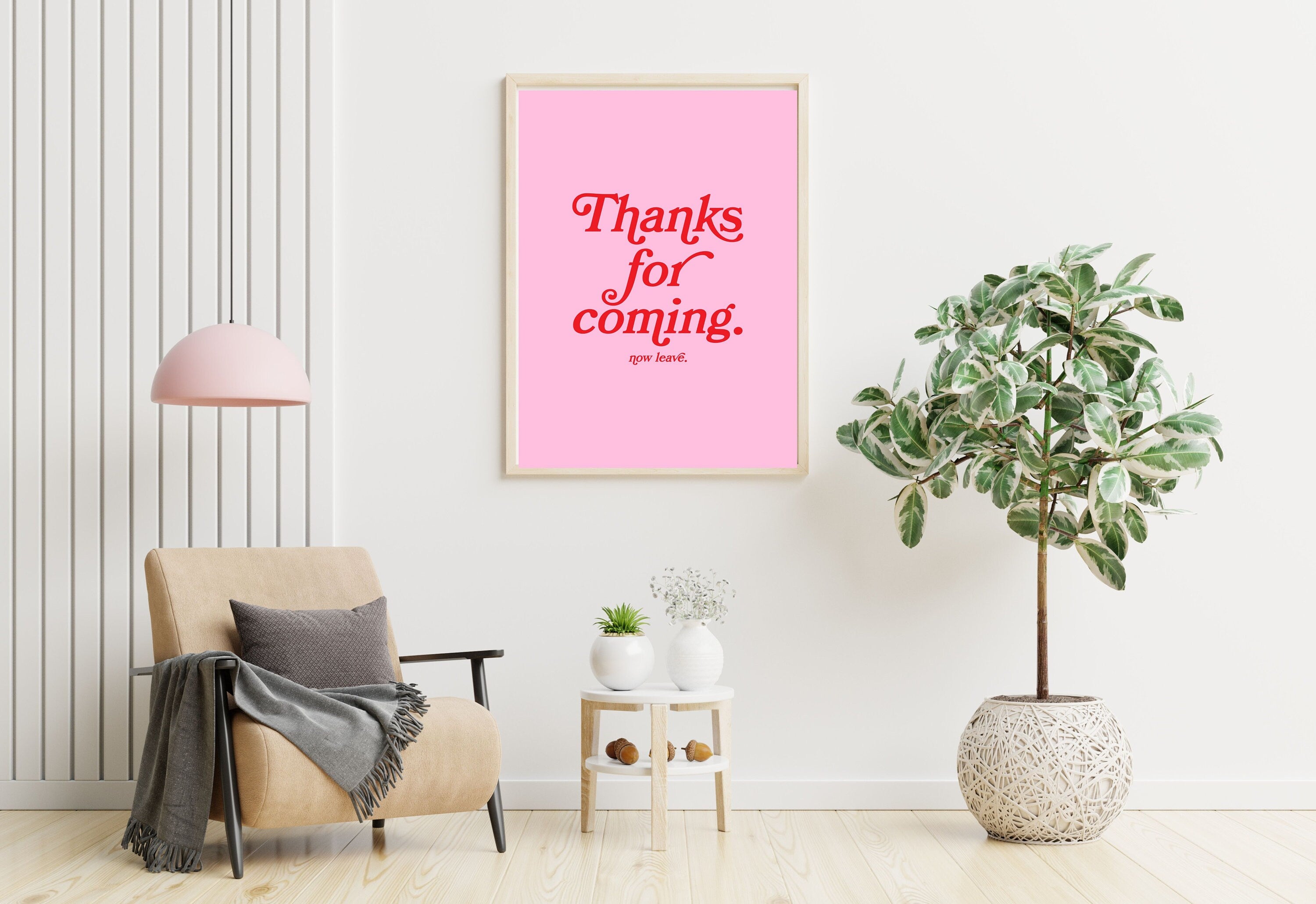 Thanks for coming-Digital Prints-Wall Art Print-Typography Art-Downloadable Print-Bar Art Prints-Living Room Decor-Funny Wall Art-Bright Art