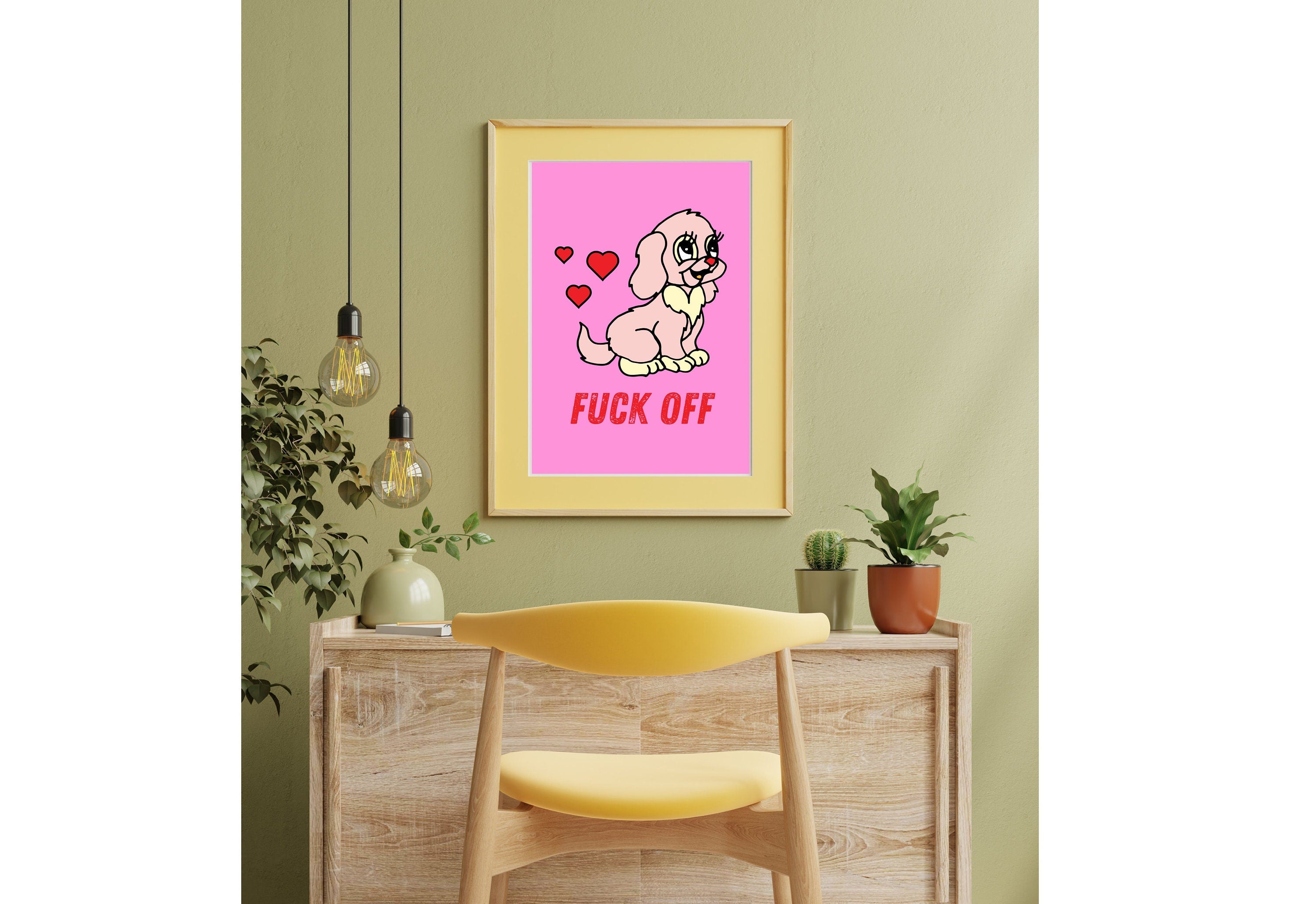 Funny Art Prints,Apartment Art,Sassy Quote Poster,Retro Print, Preppy Posters, Y2k Aesthetic, Hot Pink Fuck Off, Fuck Off Prints, Wall Art