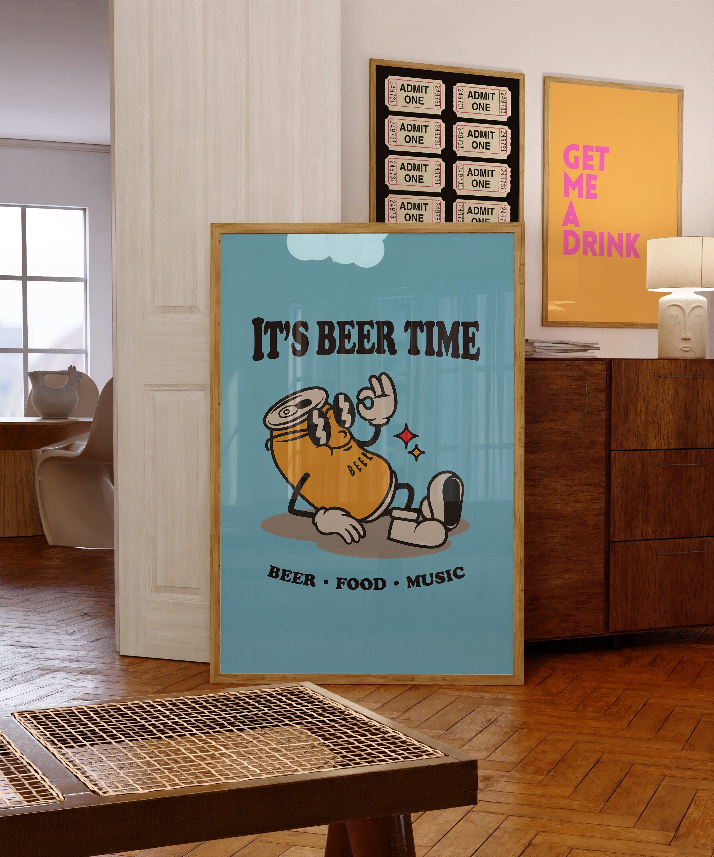 Beer Time Digital Art Print