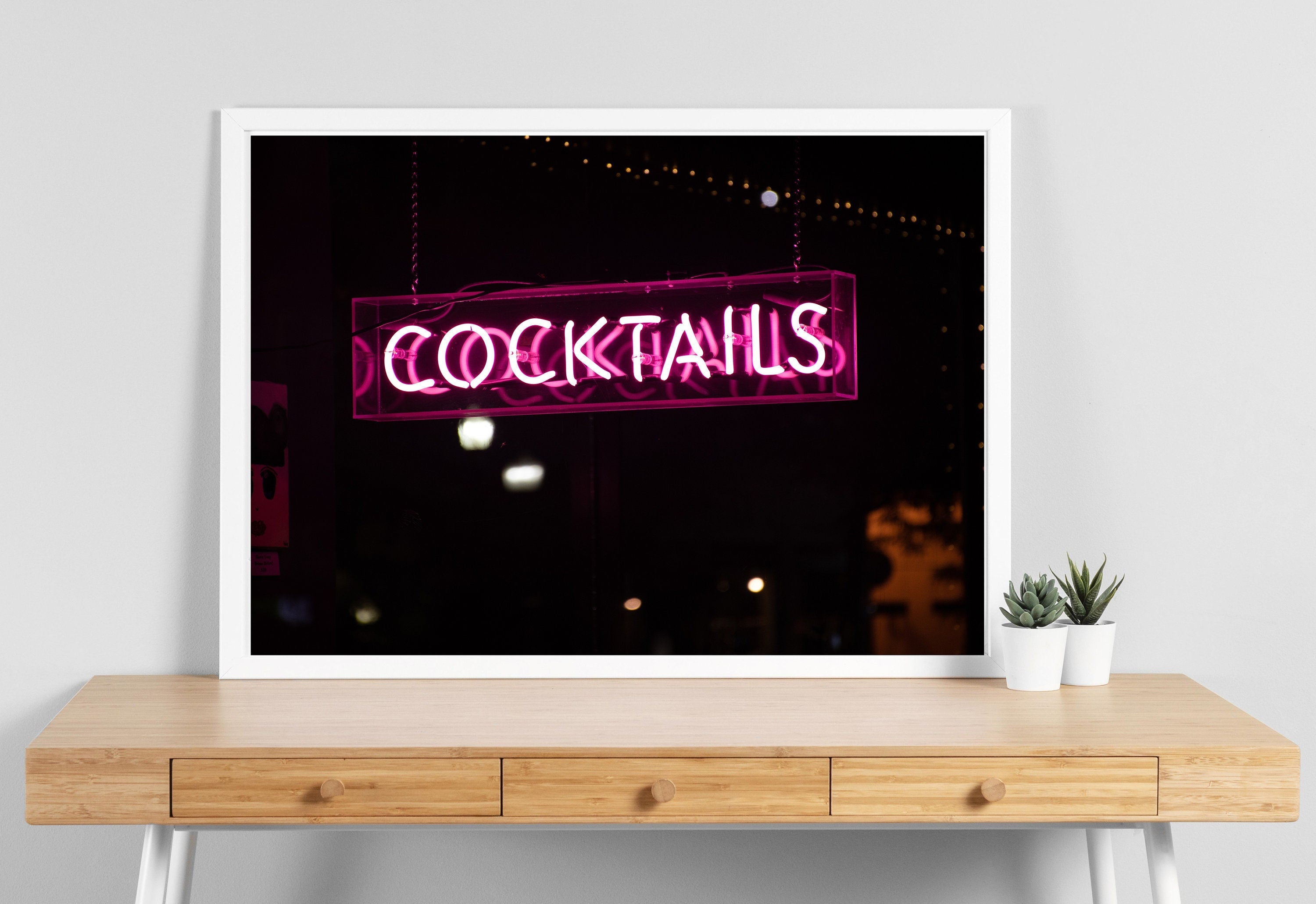 Get Best art of Cocktails Neon Sign Art Print