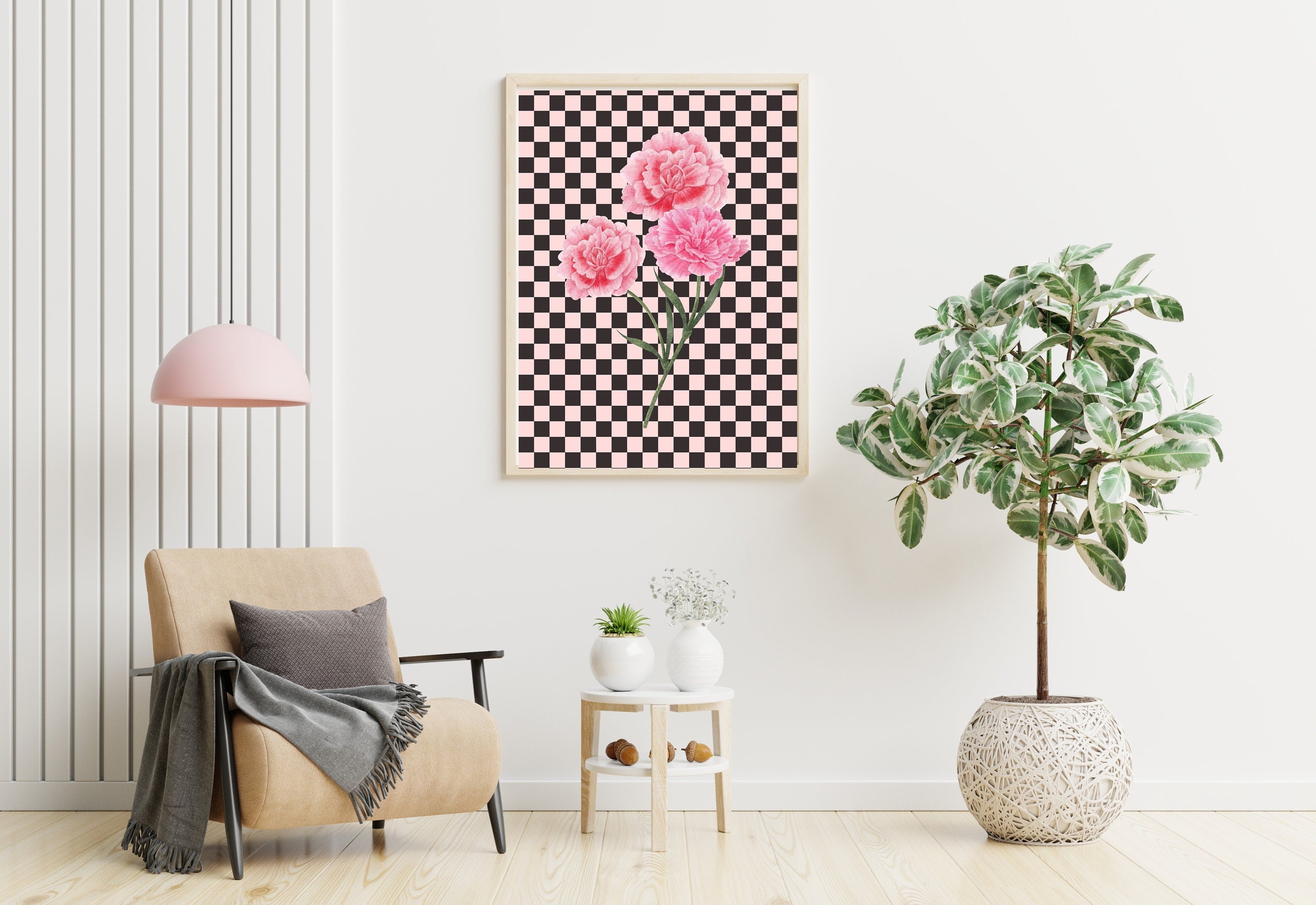 Brighten up your space with this stunning bouquet of flowers art print. Its vibrant colors and minimalist design make it a perfect addition to any girl's bedroom or as an inspirational gift idea.