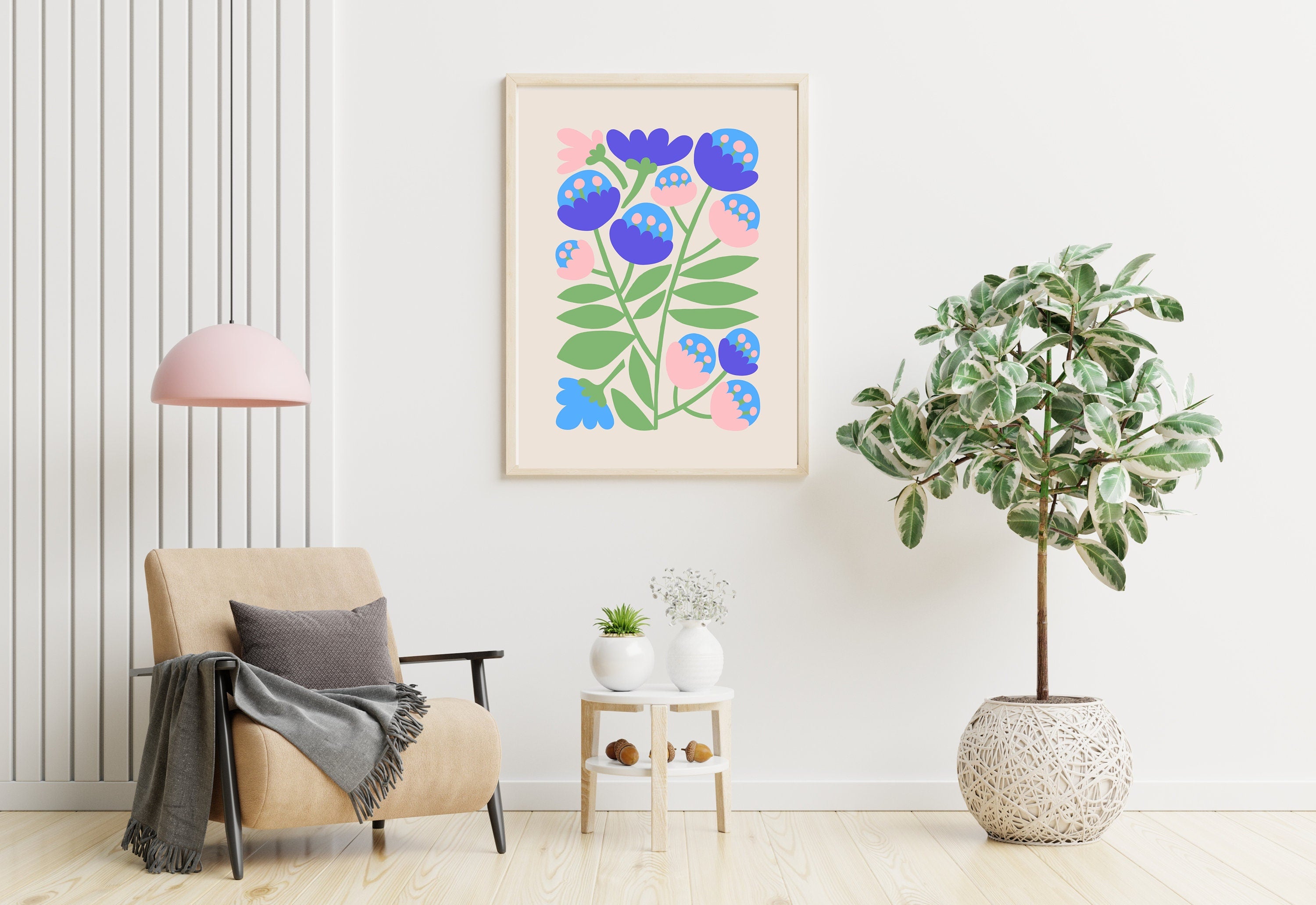 Instantly add a splash of color and joy to your home with this vibrant Bouquet of Flowers Digital Art Print from GS Print Shoppe. 