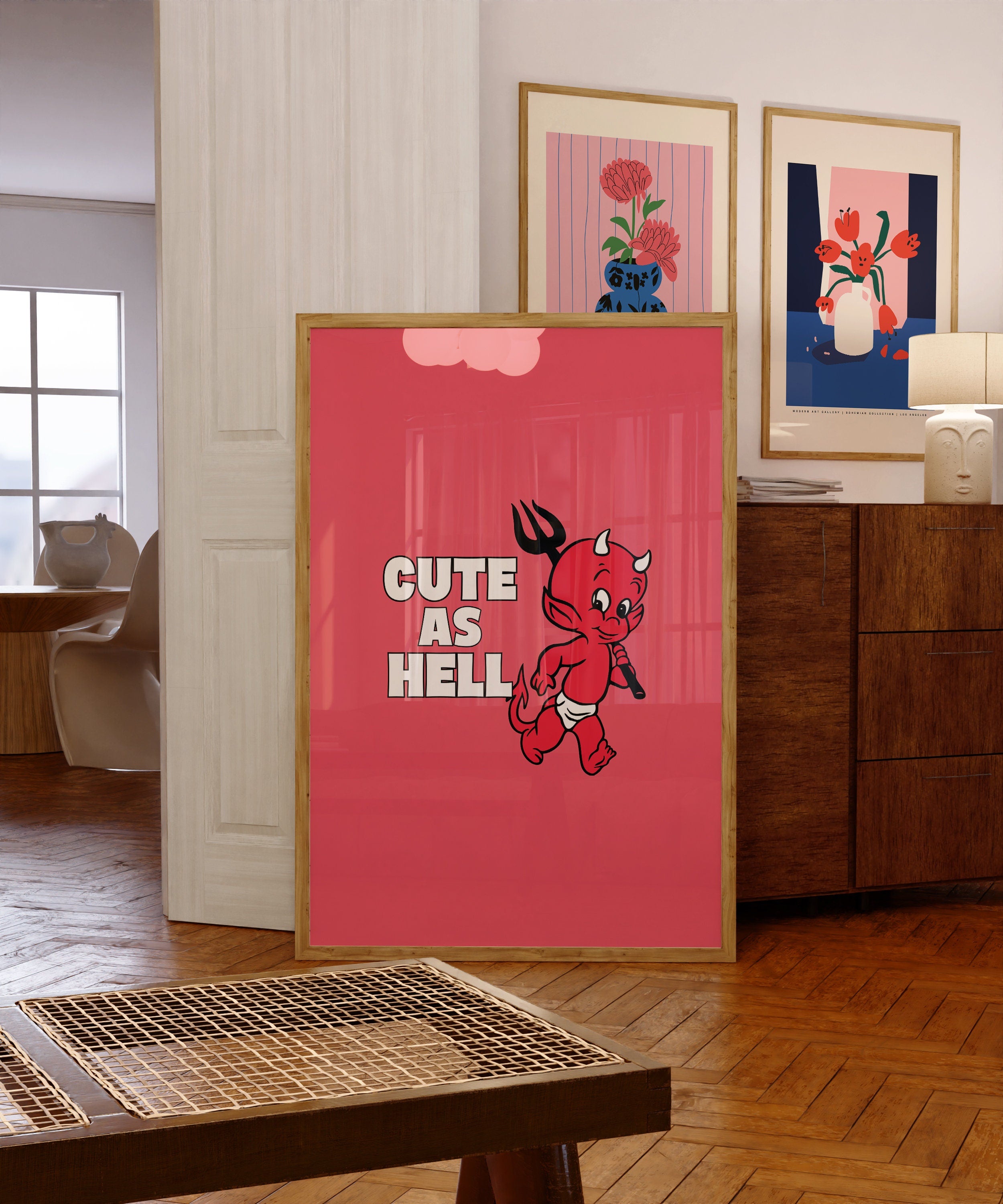 Cute As Hell Devil Digital Art Print