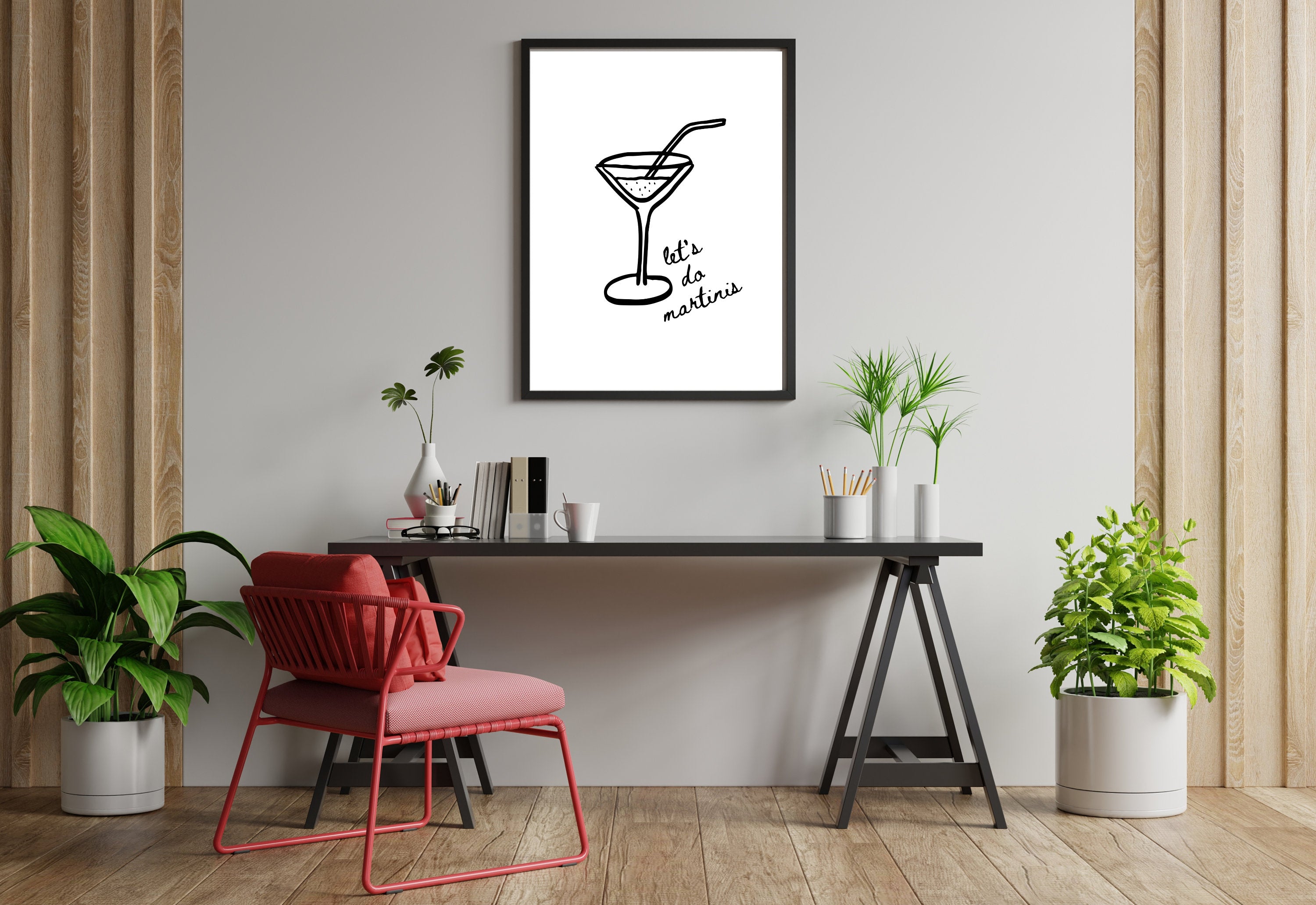 Let's Do Martinis-Digital Download-Martini Art-Retro Print-Cheers Art Print-Trendy Art-70s Art Print-Girly Art-Cocktail Art-Preppy Bar Art