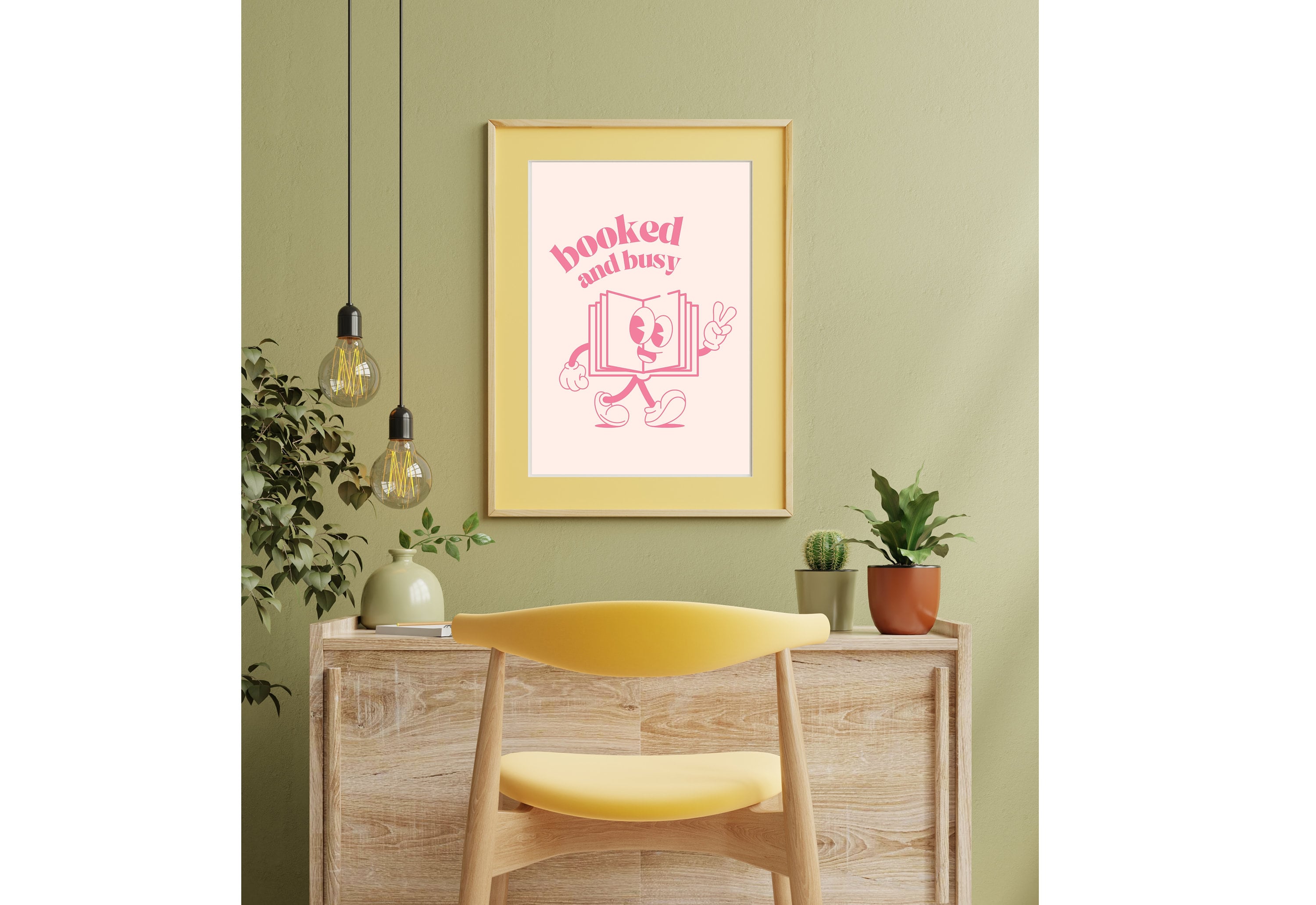 Buy Best Booked and Busy Pink Reading Art Print from GS Print Shoppe