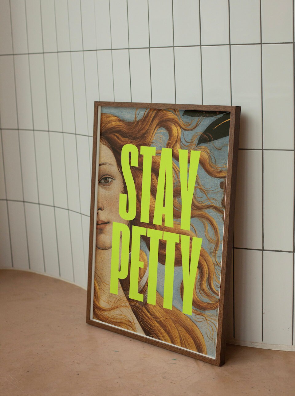 Altered Painting-Stay Petty-Classic Art-Pop Art-Girly Art Print-Trendy Art Print-Girly Art-Bravo Real Housewives Art-Funny Girly Art