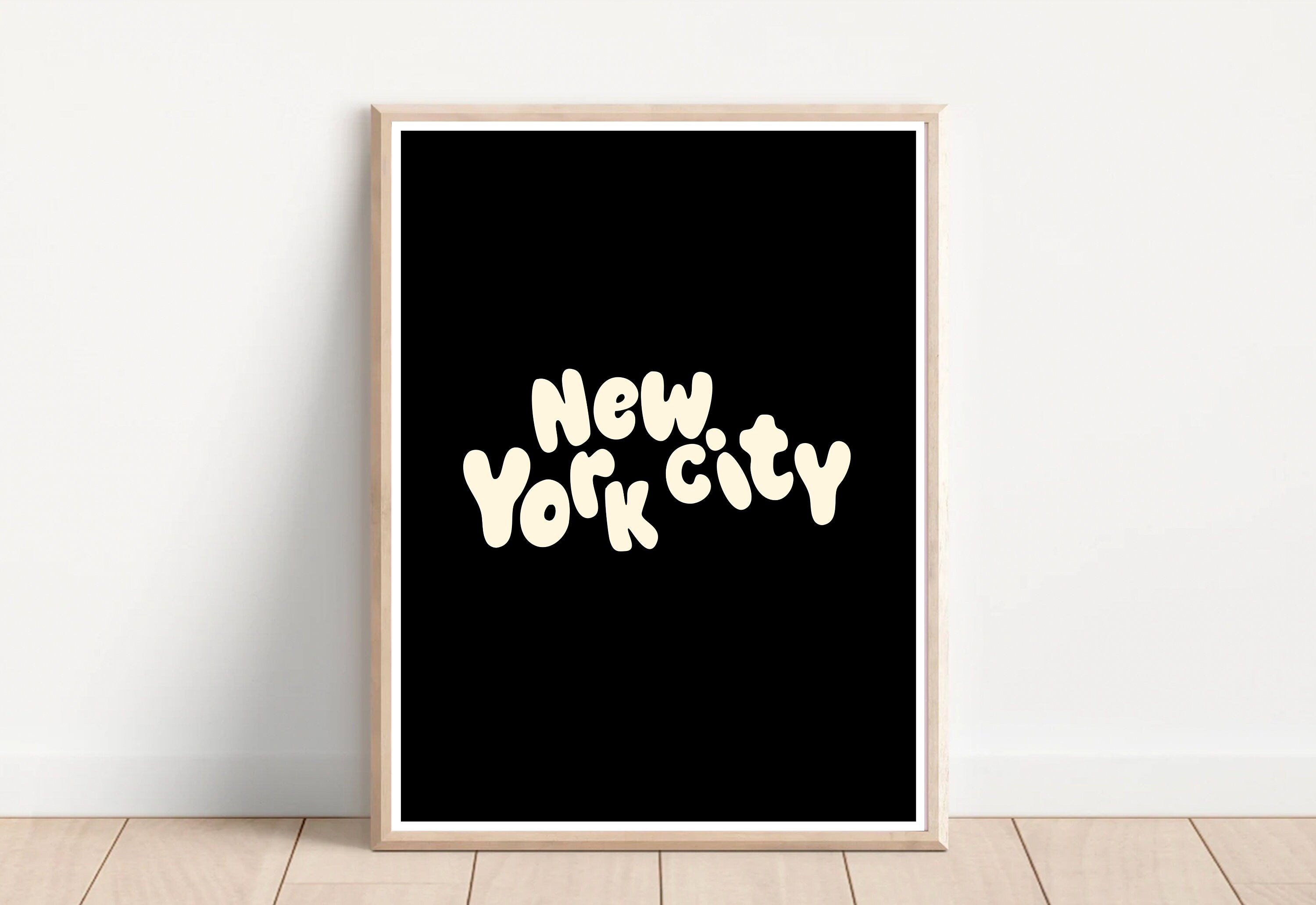 New York Art Print-Digital Art Download-Black NYC Wall Art-Cute Trendy Art-NYC kids Room Art-New York Posters-NYC Wall Poster-Black Posters