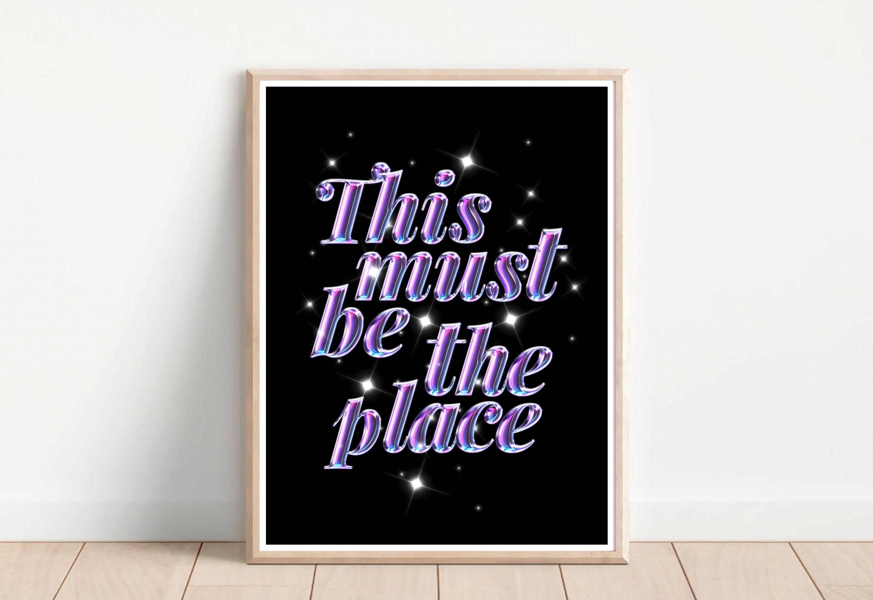 This Must Be The Place-Digital Prints-Wall Art Print-Typography Art-Downloadable Print-Bar Art-Living Room Decor-Funny Wall Art-Bright Art