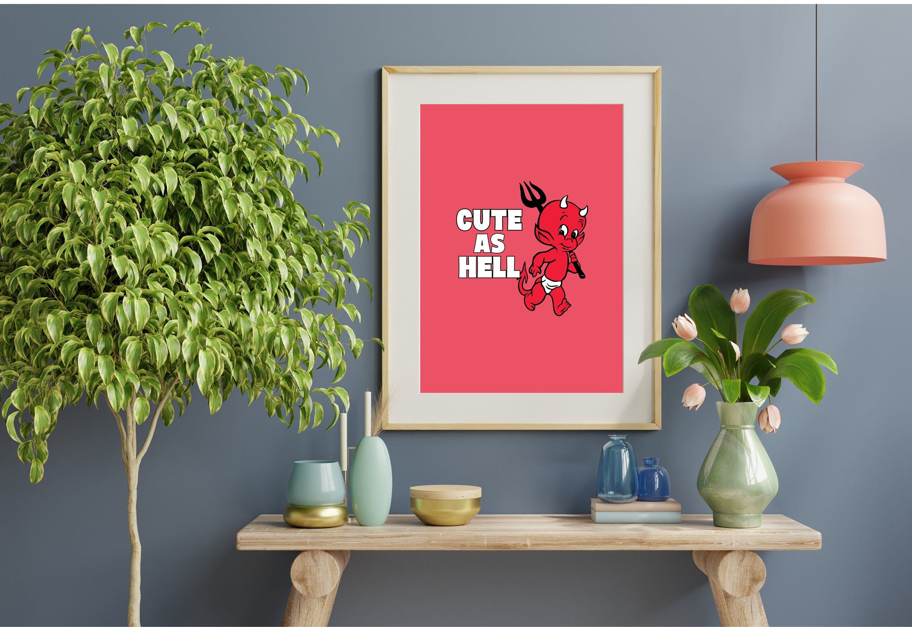 Digital Art Print: Cute As Hell Devil 