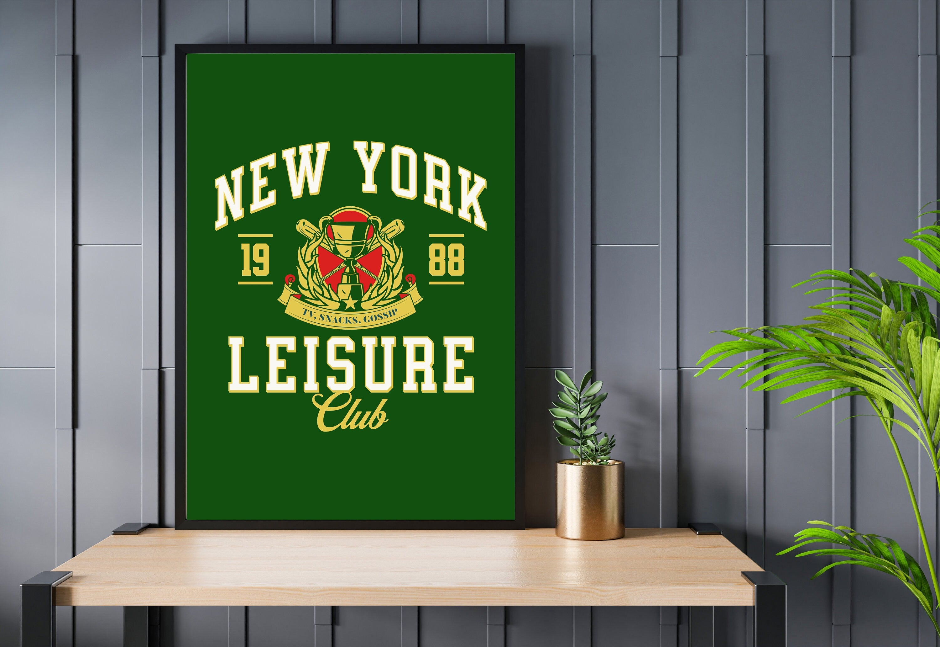 New York Art Print-Funny Digital Art-Green NYC Wall Art-Cute Trendy Art-Preppy Posters-New York Posters-Preppy Wall Poster-Green Posters