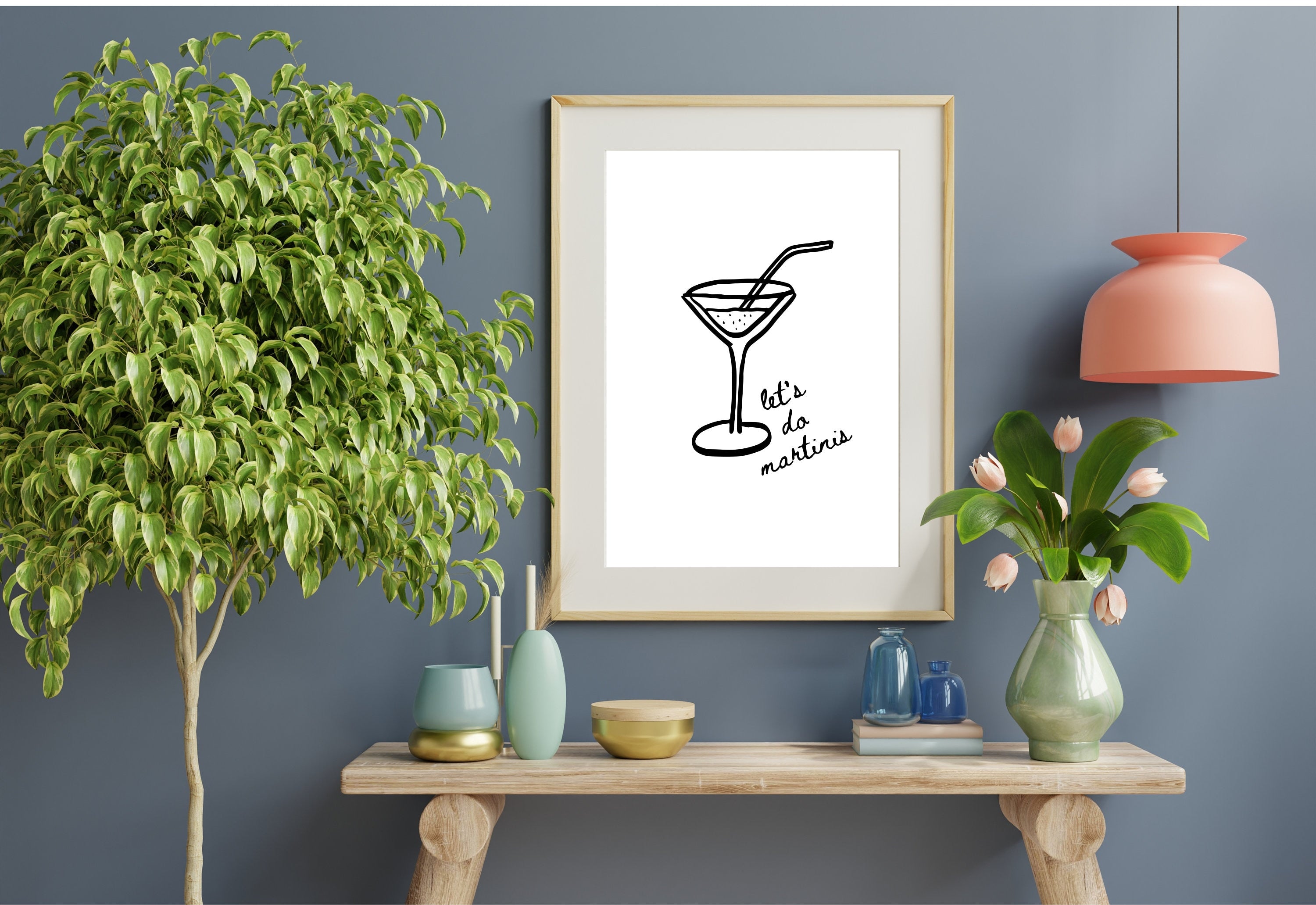 Let's Do Martinis-Digital Download-Martini Art-Retro Print-Cheers Art Print-Trendy Art-70s Art Print-Girly Art-Cocktail Art-Preppy Bar Art