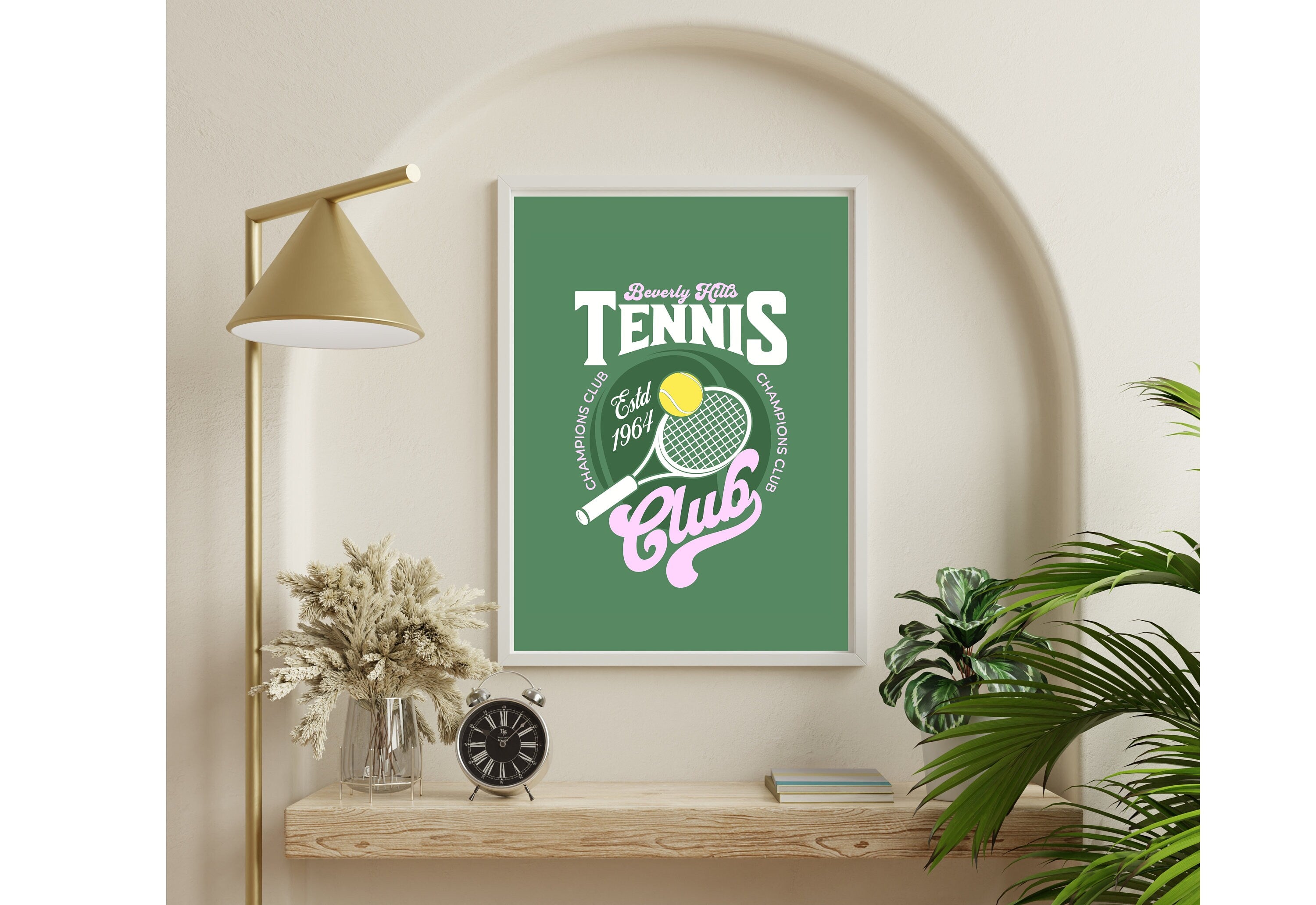 A classic masterpiece, the 'Beverly Hills Tennis Club Digital Art Print' captures the essence of the club.