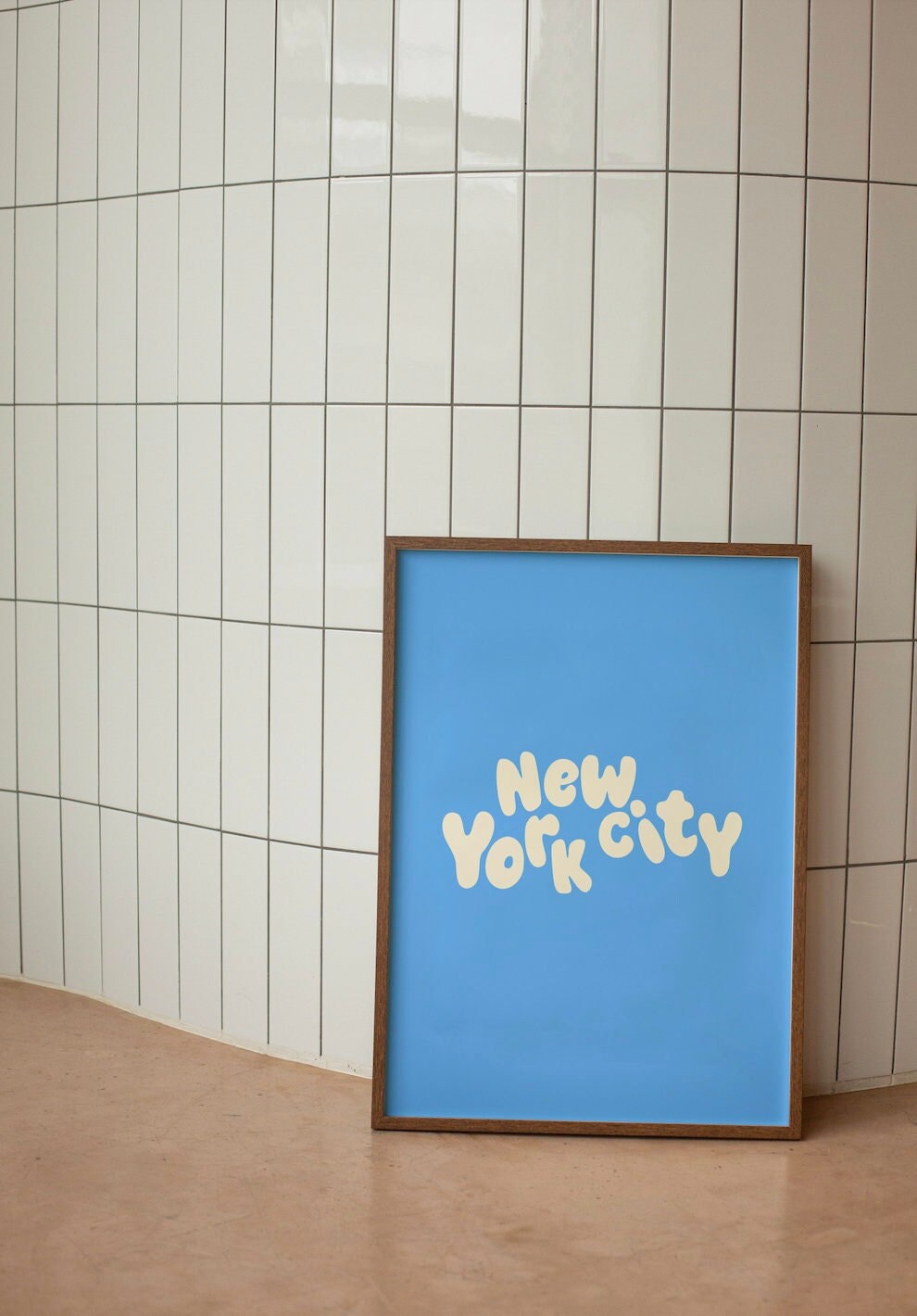 New York Art Print-Digital Art Download-Blue NYC Wall Art-Cute Trendy Art-NYC kids Room Art-New York Posters-NYC Wall Poster-Blue Posters