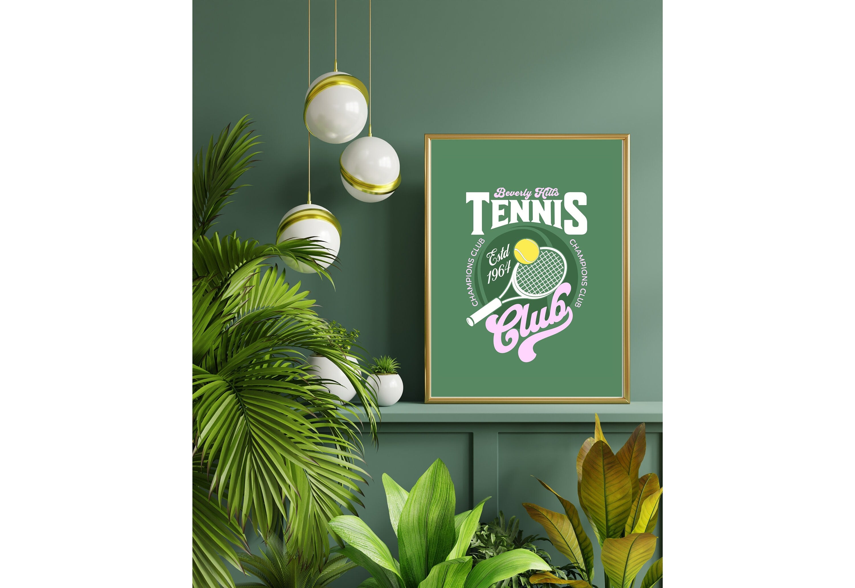 A timeless piece of art, the 'Beverly Hills Tennis Club Digital Art Print' adds luxury to your space.