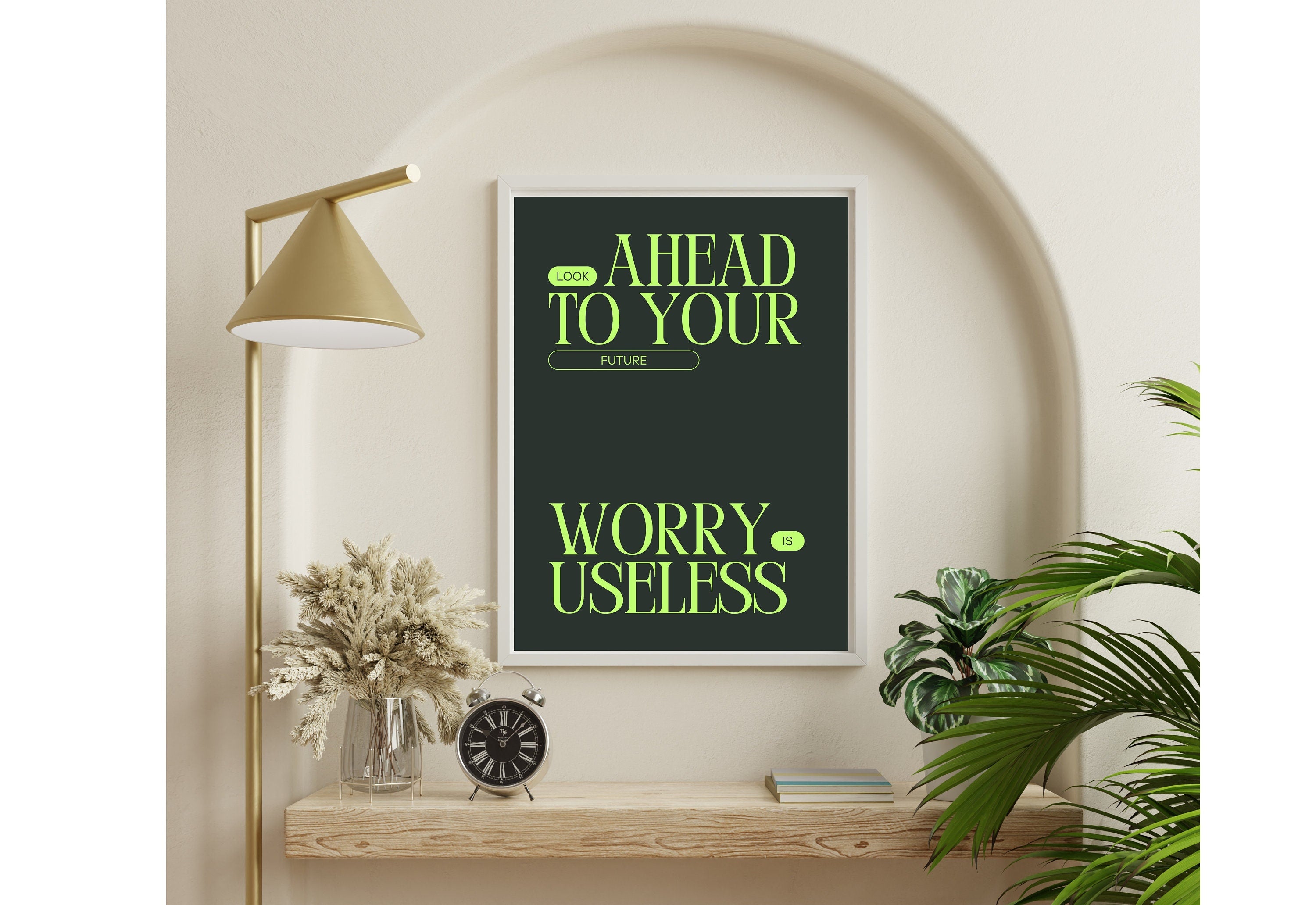 Green Typography Art,Digital Prints,Wall Art Print,Inspirational Art,Large Green Wall Art,Large Art with Phrase,Gratitude Art,Dorm Decor