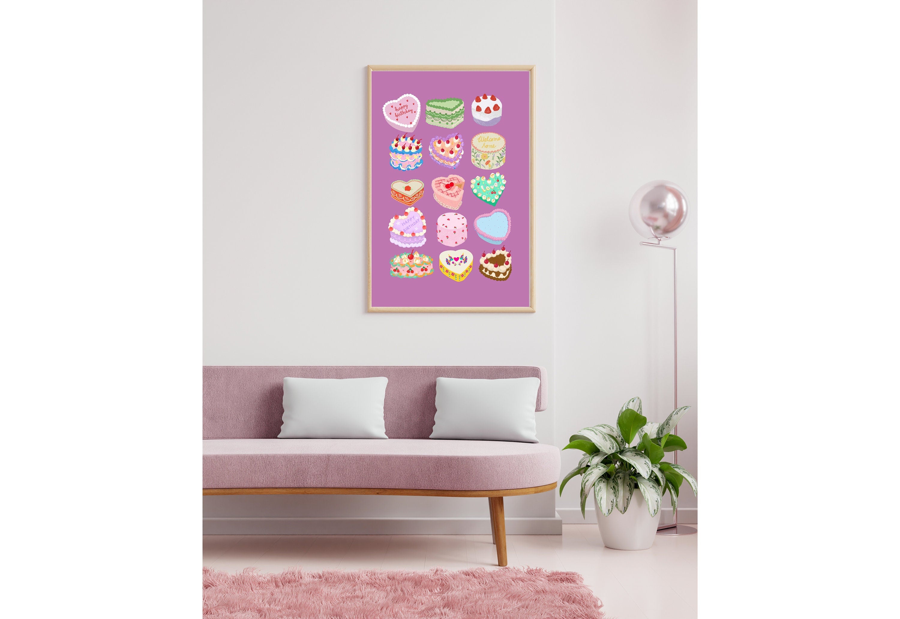 Cake Art, Digital Download,Kitchen Wall Art Print,Digital Food Art Print,Trendy Wall Art Print,Kitchen Printables,Kitchen Wall Decor