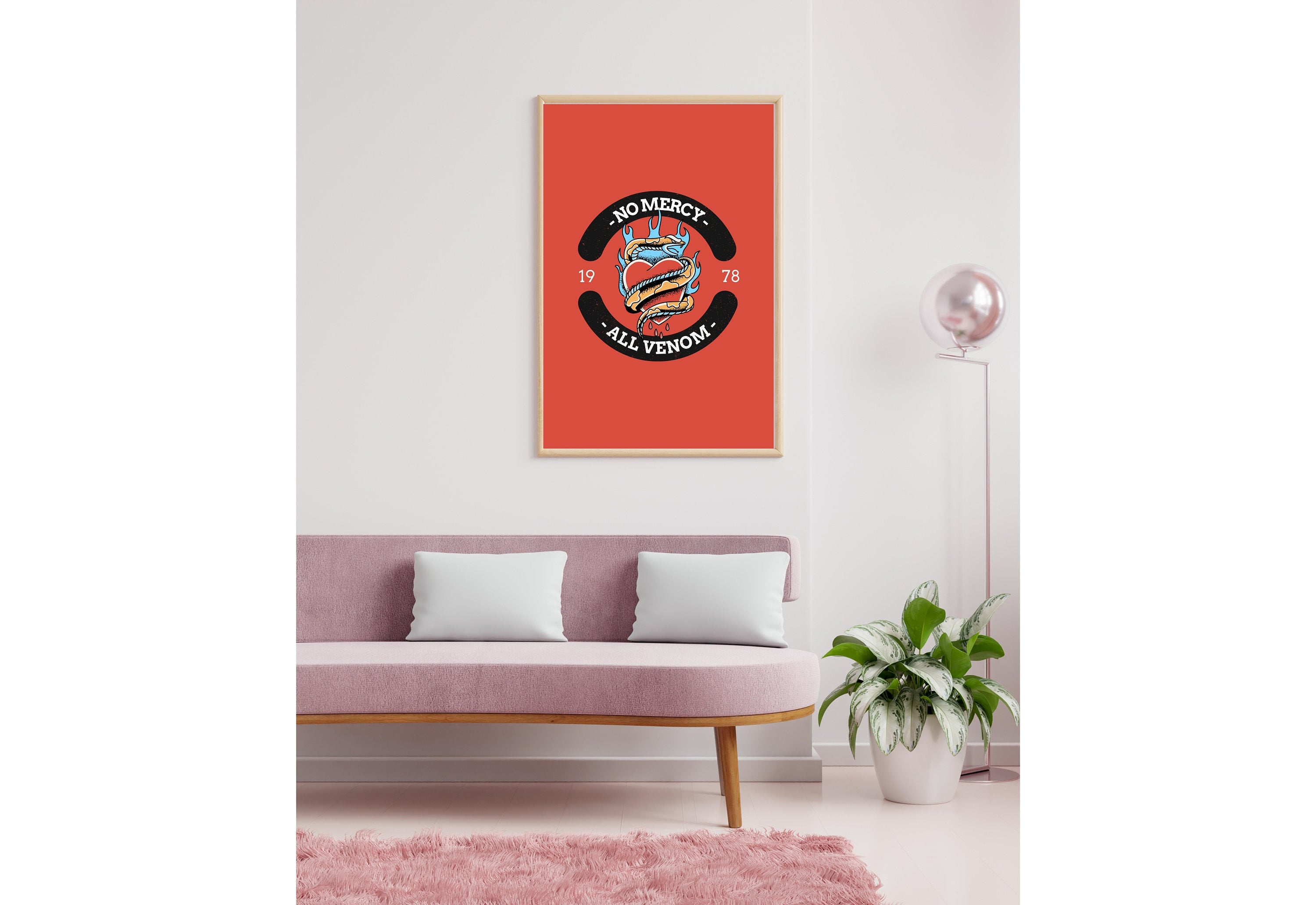 Trendy Snake Prints, Snake Art Print, Retro Style Art Print, Red Dorm Decor, Digital download, Kids Room Art, Tattoo Animal Poster