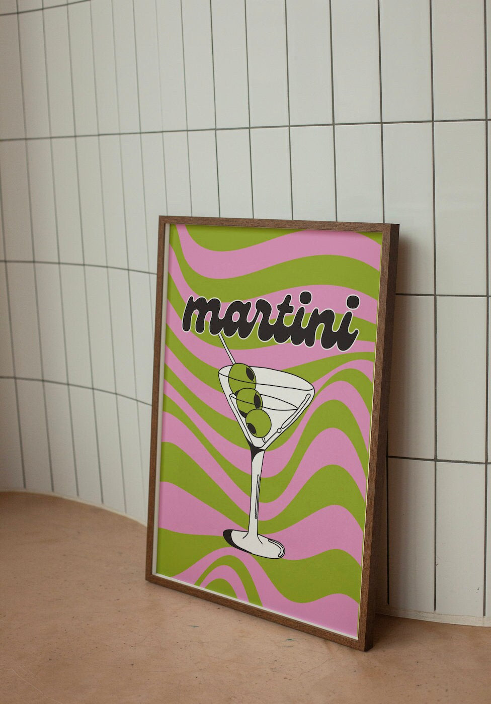 One More Round-Digital Download-Martini Art-Retro Print-Cheers Art Print-Trendy Art-70s Art Print-Girly Art-Cocktail Art-Preppy Bar Cart Art