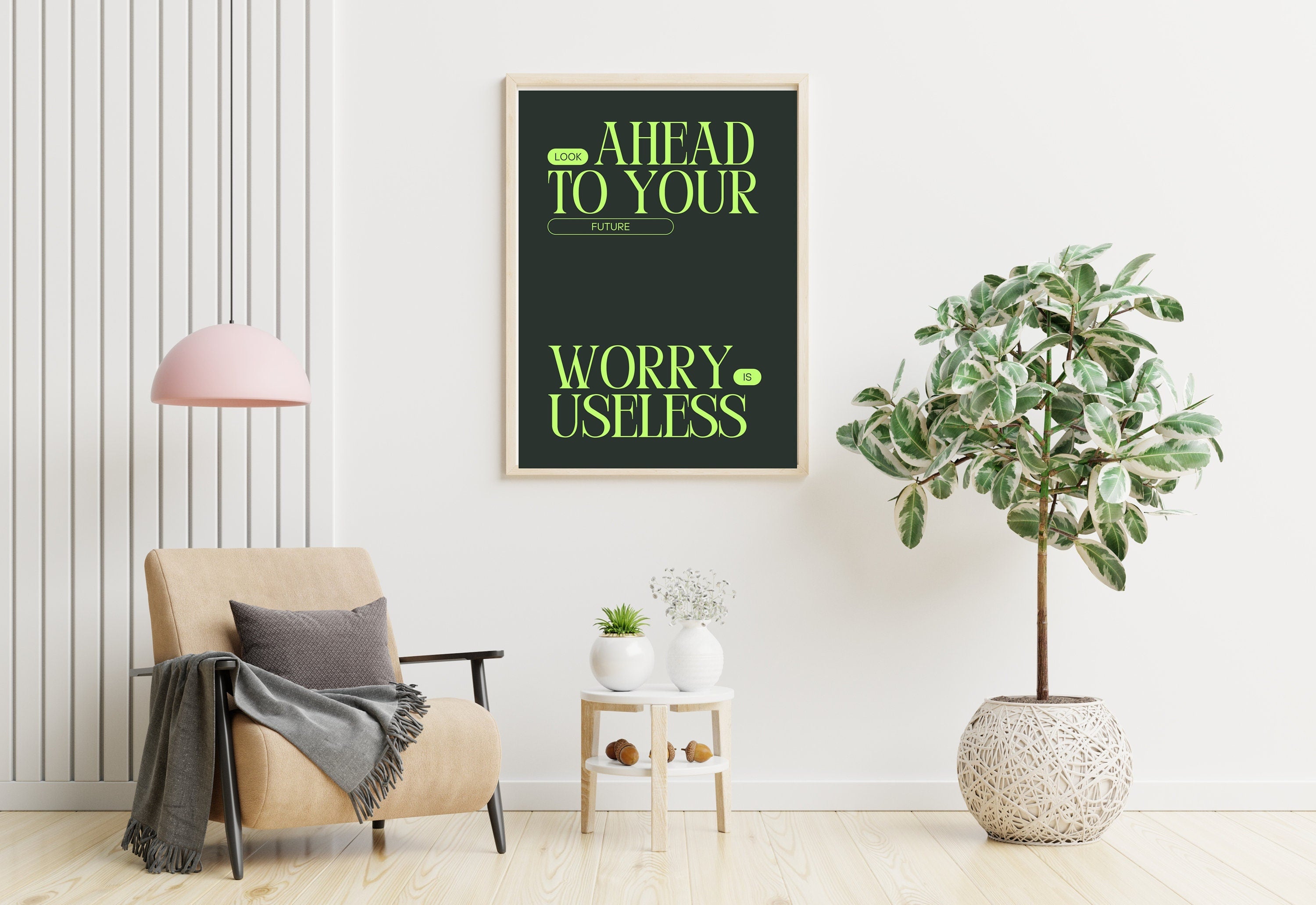 Green Typography Art,Digital Prints,Wall Art Print,Inspirational Art,Large Green Wall Art,Large Art with Phrase,Gratitude Art,Dorm Decor