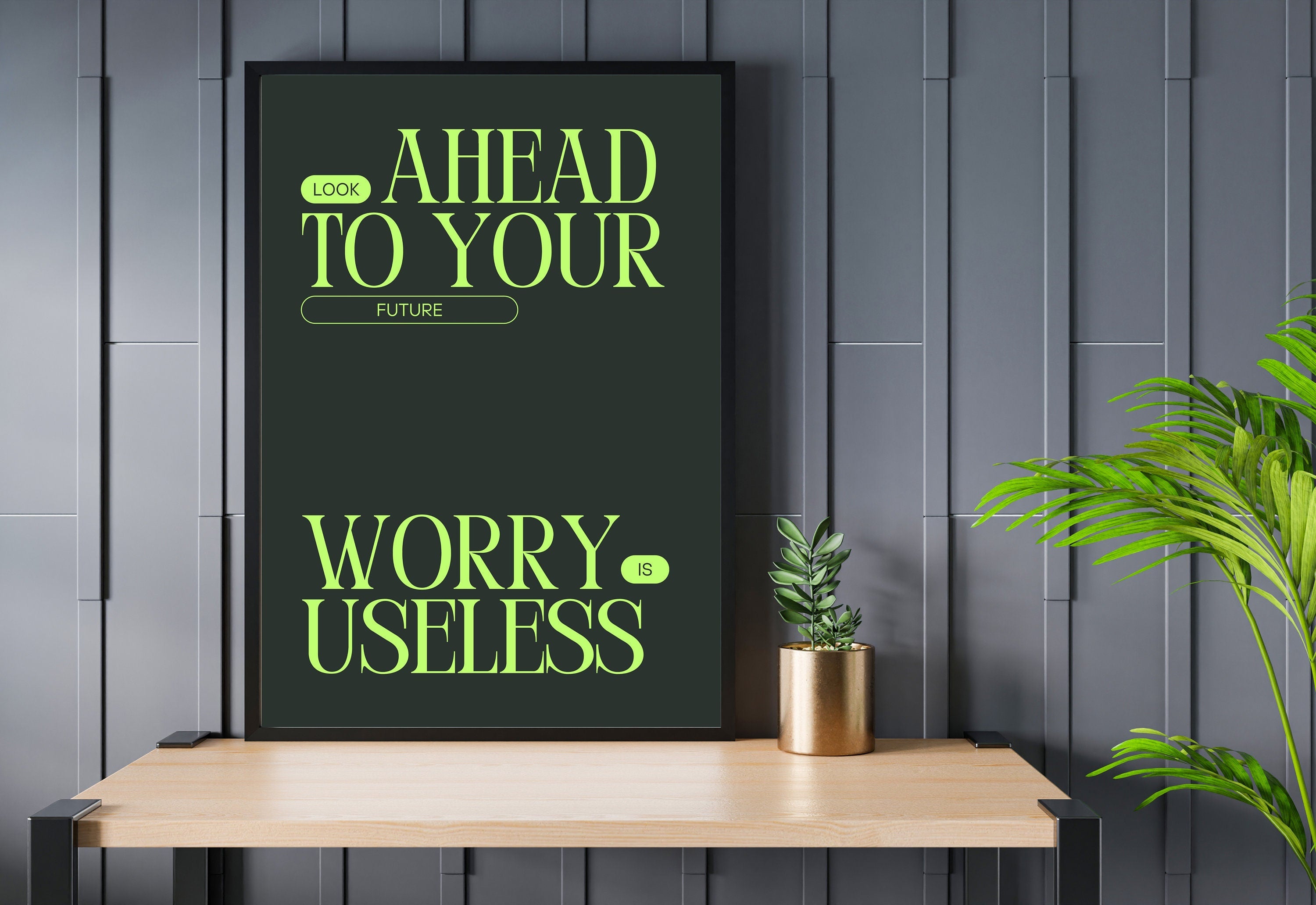 Green Typography Art,Digital Prints,Wall Art Print,Inspirational Art,Large Green Wall Art,Large Art with Phrase,Gratitude Art,Dorm Decor