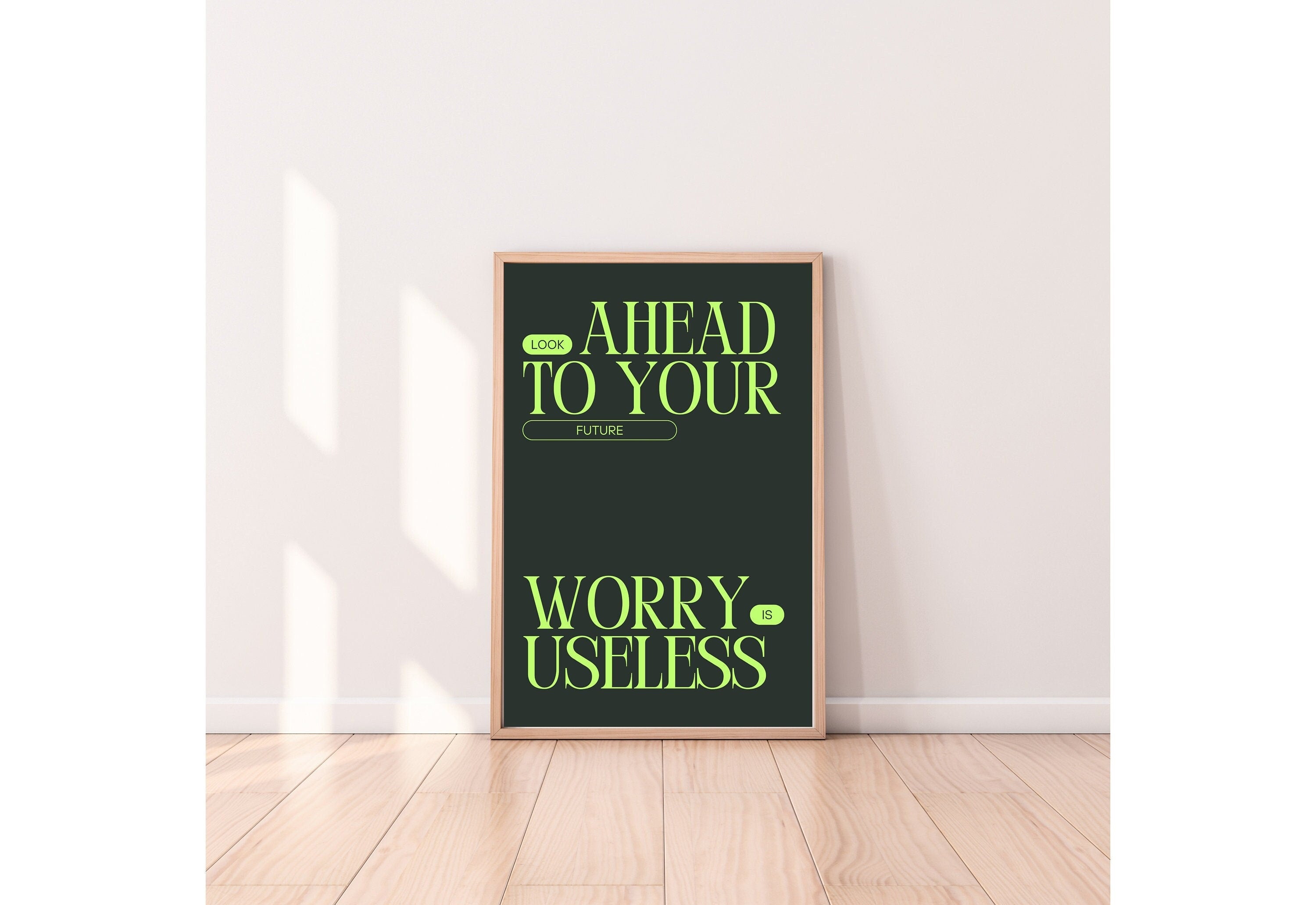 Green Typography Art,Digital Prints,Wall Art Print,Inspirational Art,Large Green Wall Art,Large Art with Phrase,Gratitude Art,Dorm Decor