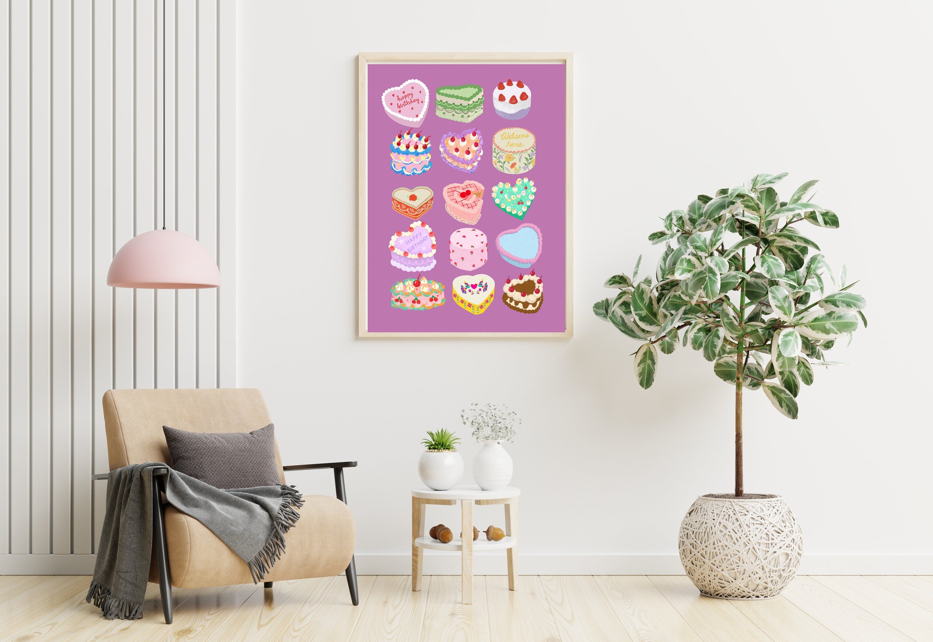 Cake Art, Digital Download,Kitchen Wall Art Print,Digital Food Art Print,Trendy Wall Art Print,Kitchen Printables,Kitchen Wall Decor