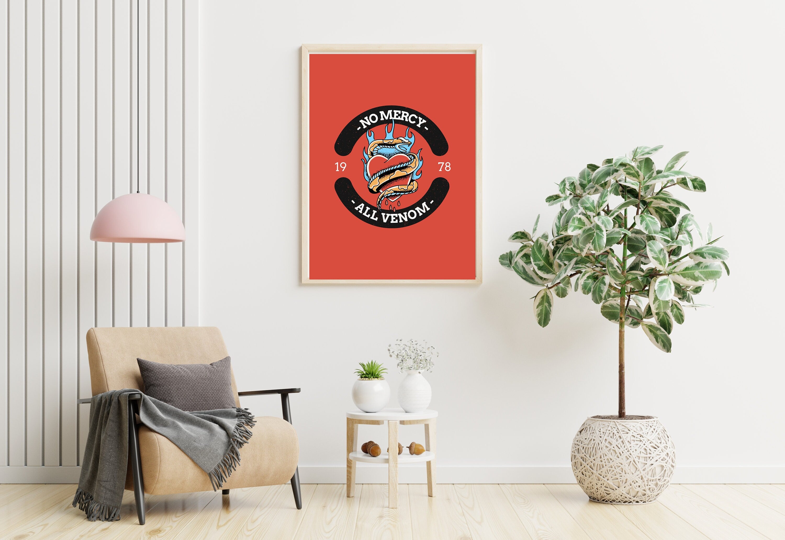 Trendy Snake Prints, Snake Art Print, Retro Style Art Print, Red Dorm Decor, Digital download, Kids Room Art, Tattoo Animal Poster