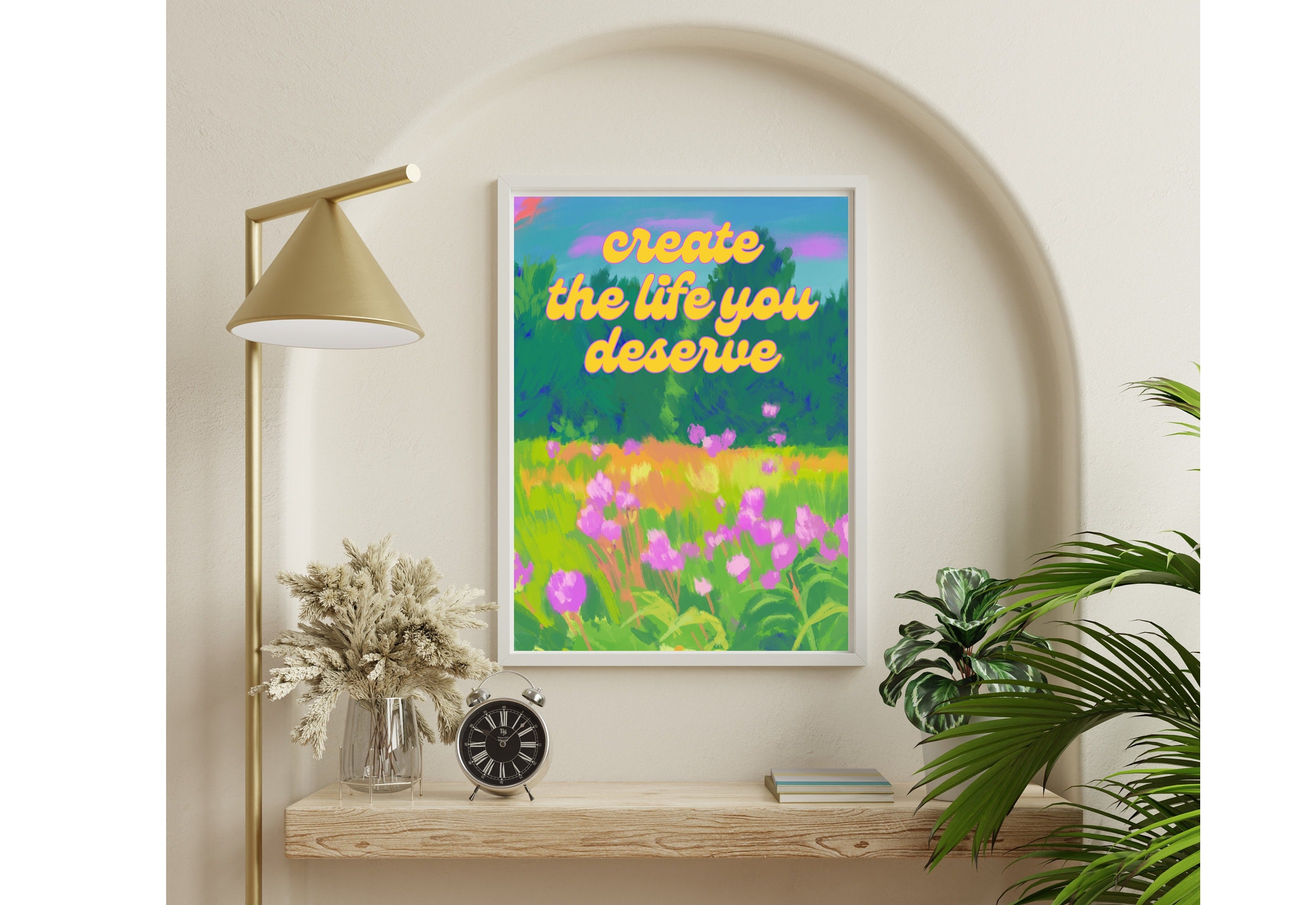 Inspirational Art Print, Inspo Posters, Positive Quote, Digital Download Print, Retro Wall Decor, Y2K Aesthetic Art, Encouragement Art