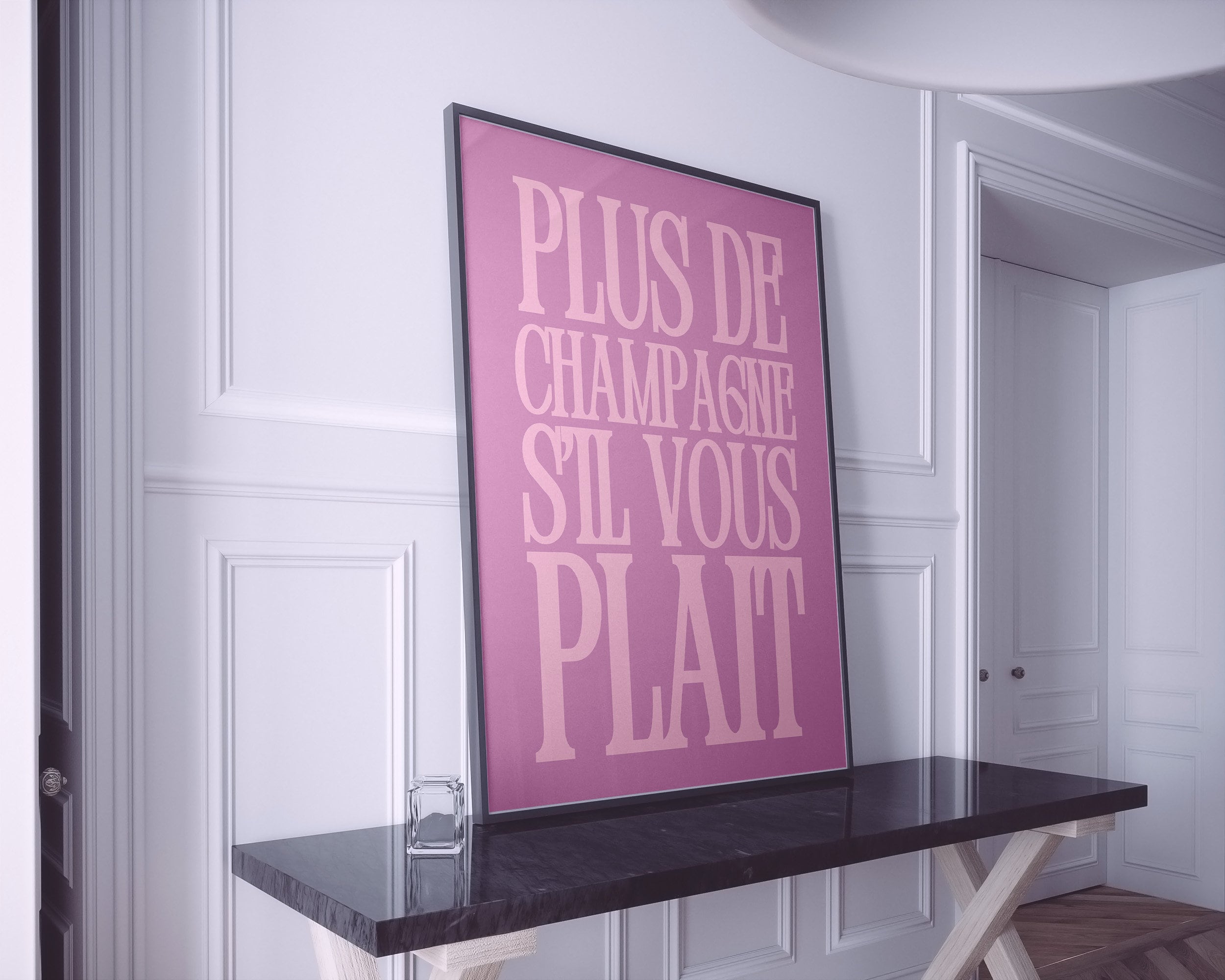 More Champagne Please Art-Retro Champagne Poster-Wall Print-Digital Download-Preppy Pink Prints-Y2K Aesthetic-Girly Bar Cart Art