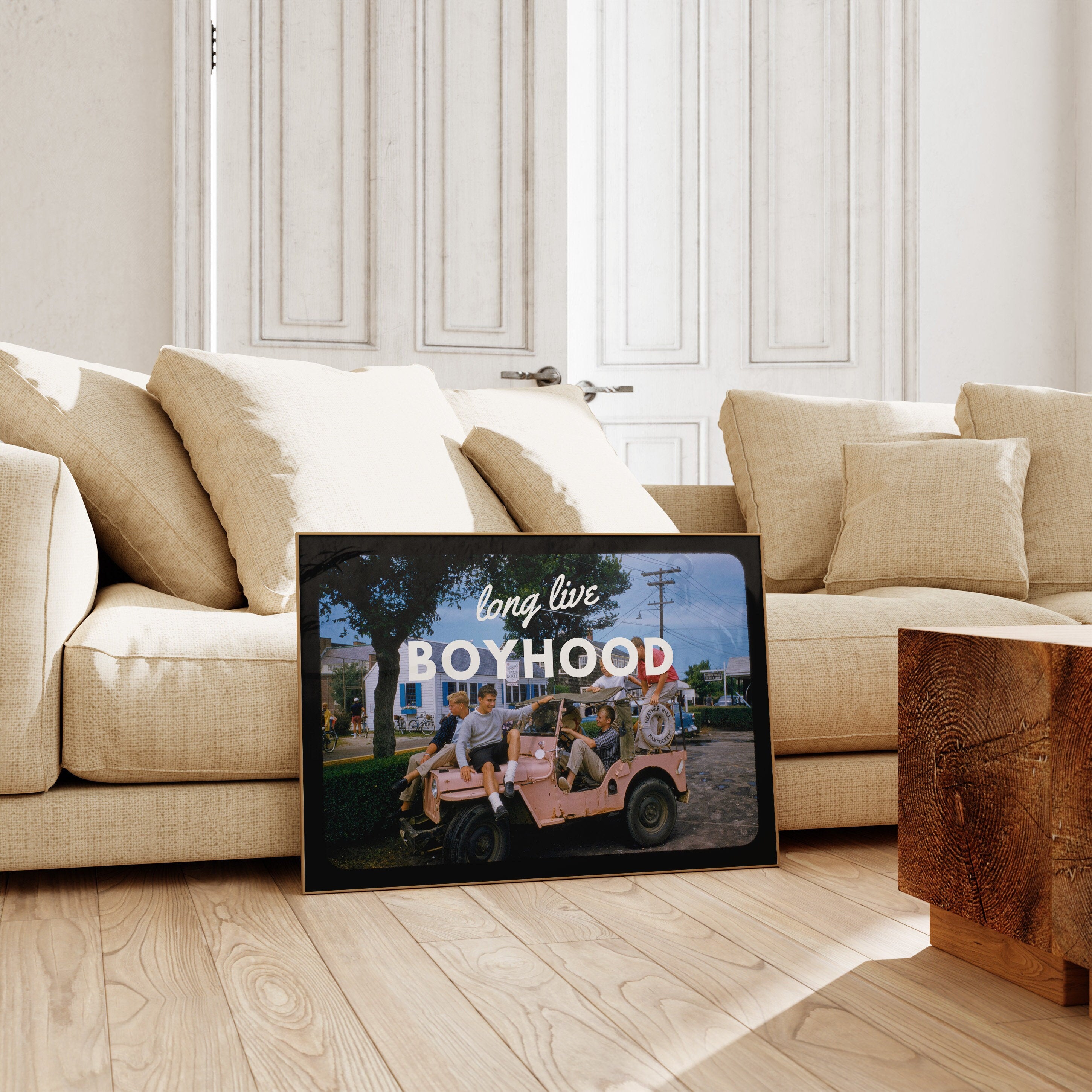 Long Live Boyhood Art Print-Digital Prints-Wall Art Print-Retro Photograph Prints-Preppy Wall Art-Bar Car Decor-Bar Accessories