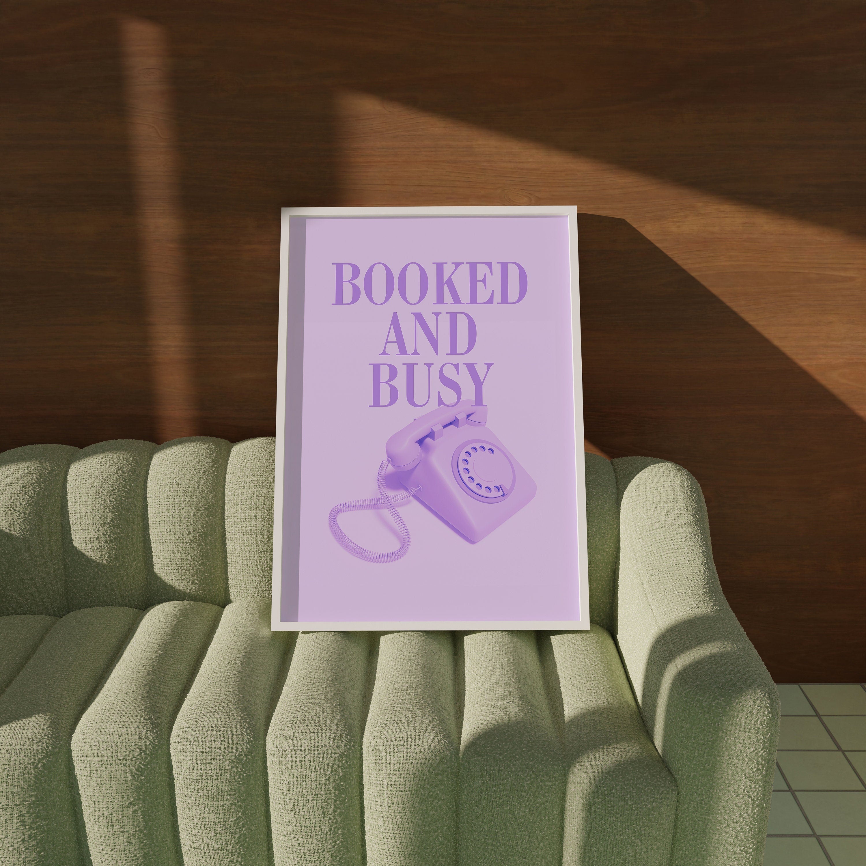 Booked and Busy Purple Digital Art Print