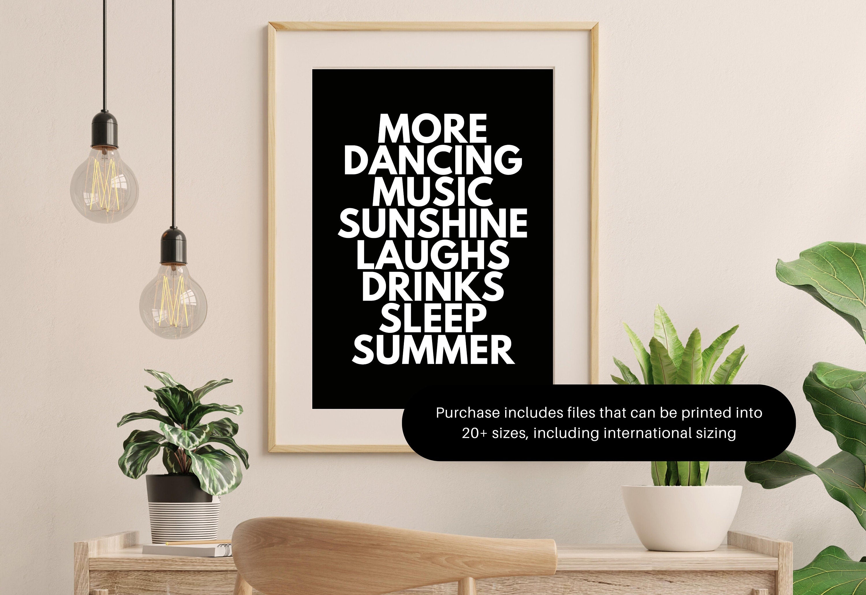 Quote Wall Posters, Gratitude Wall Art, Empowerment Art, Retro Decor, Quote Art, Large Black Wall Art, Kids Room Poster, Summer Prints