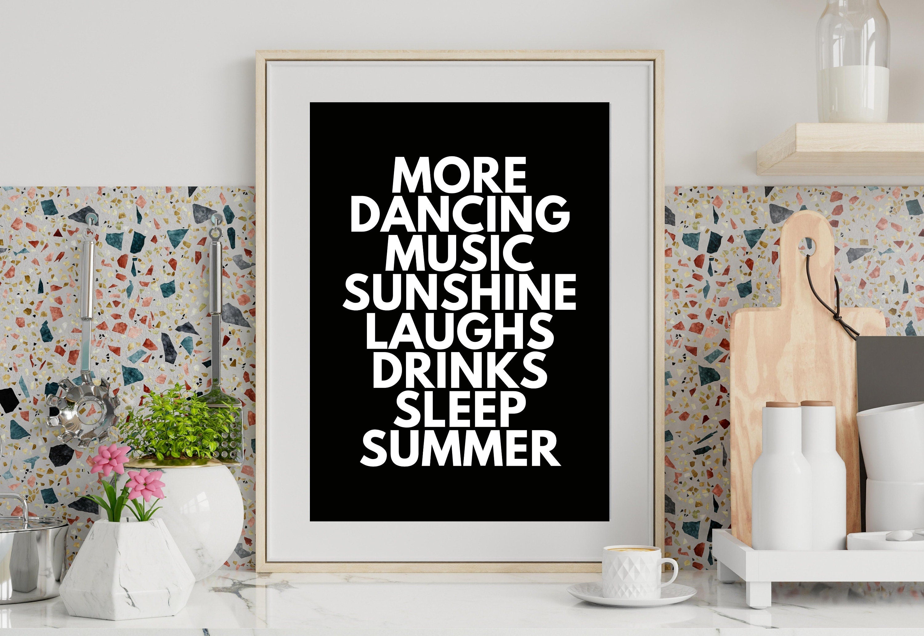 Quote Wall Posters, Gratitude Wall Art, Empowerment Art, Retro Decor, Quote Art, Large Black Wall Art, Kids Room Poster, Summer Prints