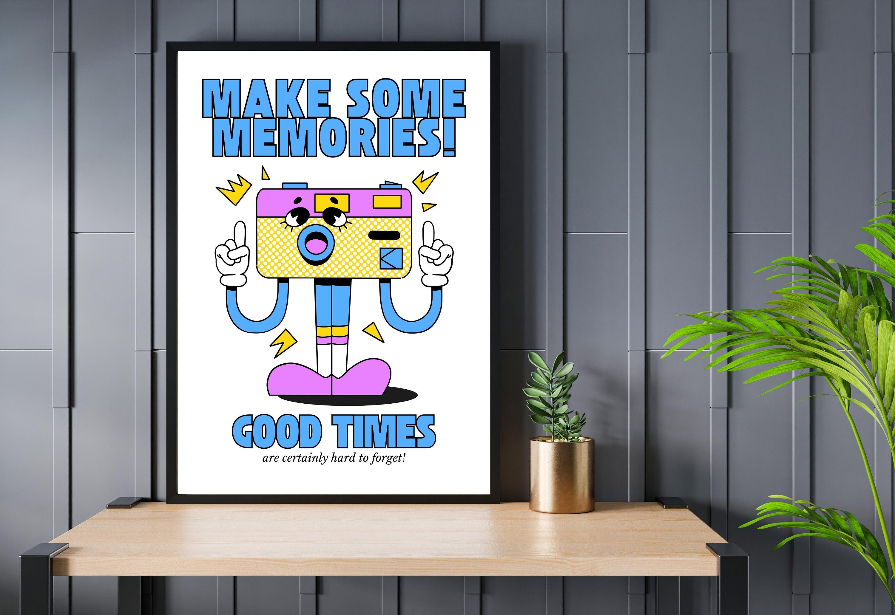 Classroom Art,Kids Room Art,Downloadable Print,Cartoon Art Print,Retro Character Art,Trendy Posters,Vintage Mascot Art,Cute Positive Art