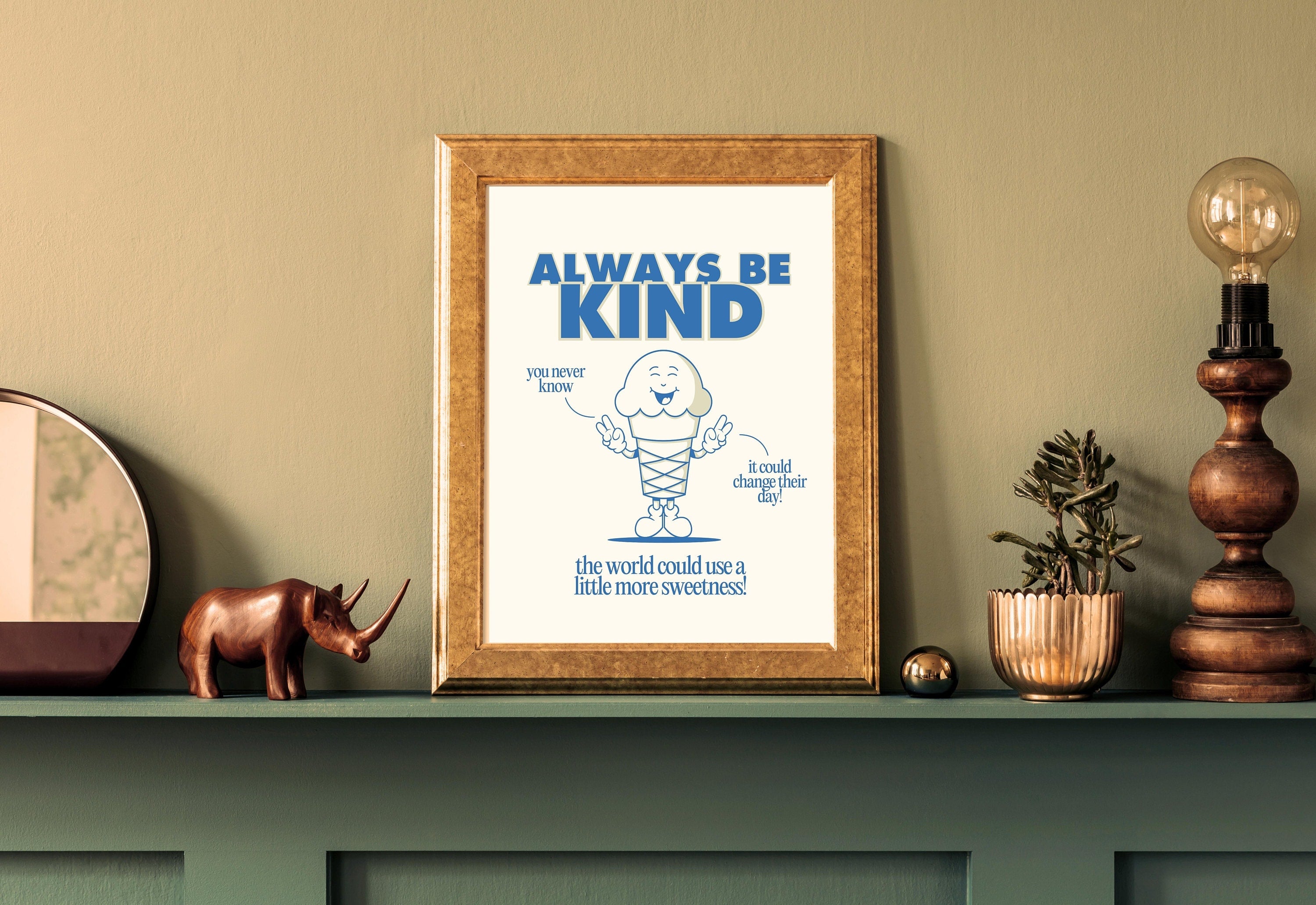 Classroom be kind art print for kid