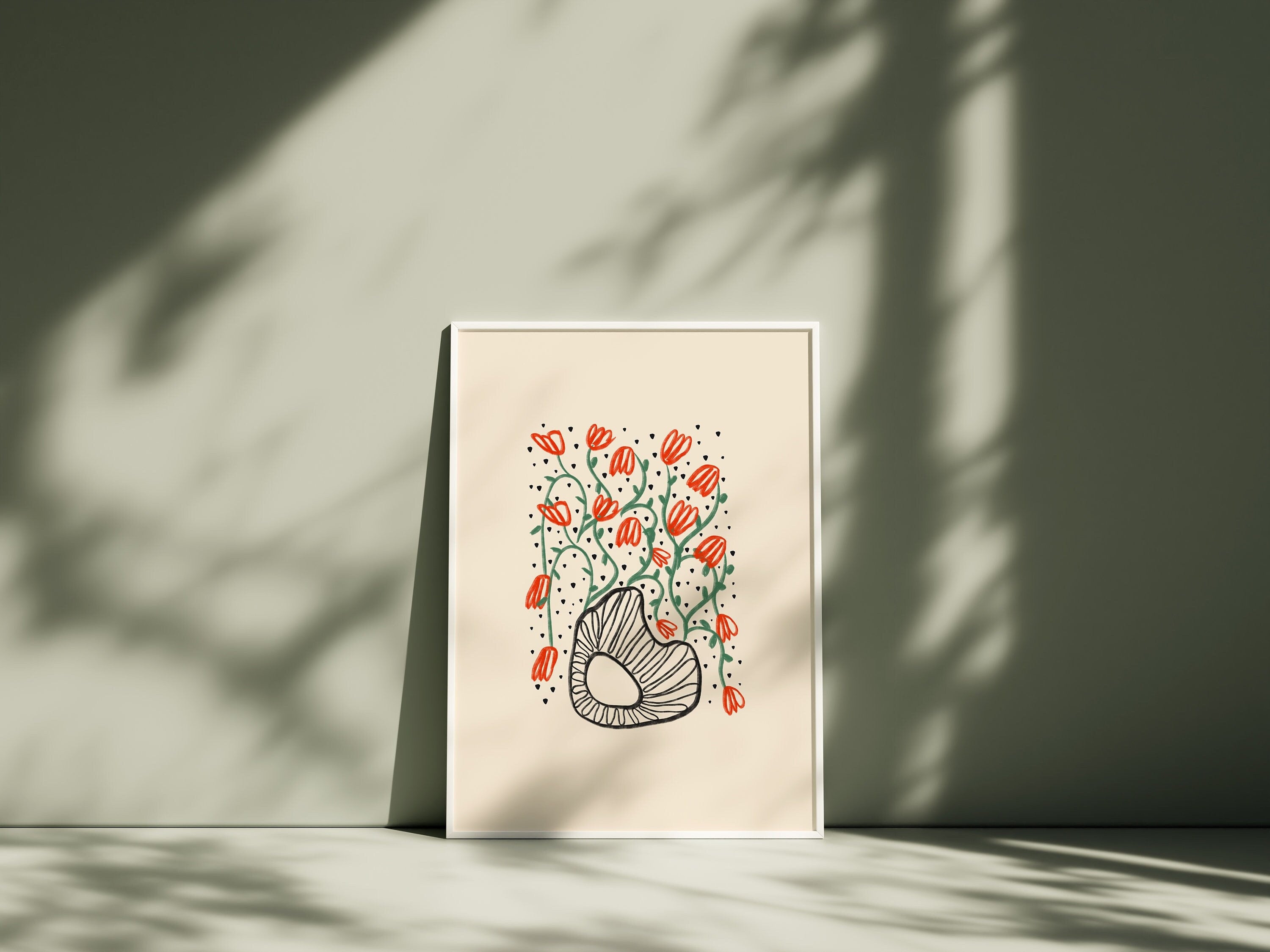 Bouquet of Flowers, Floral Art, Art Prints Floral, Floral Decor, Colorful Print, Girls Bedroom, Gift Idea, Inspirational Art, Minimalist Art