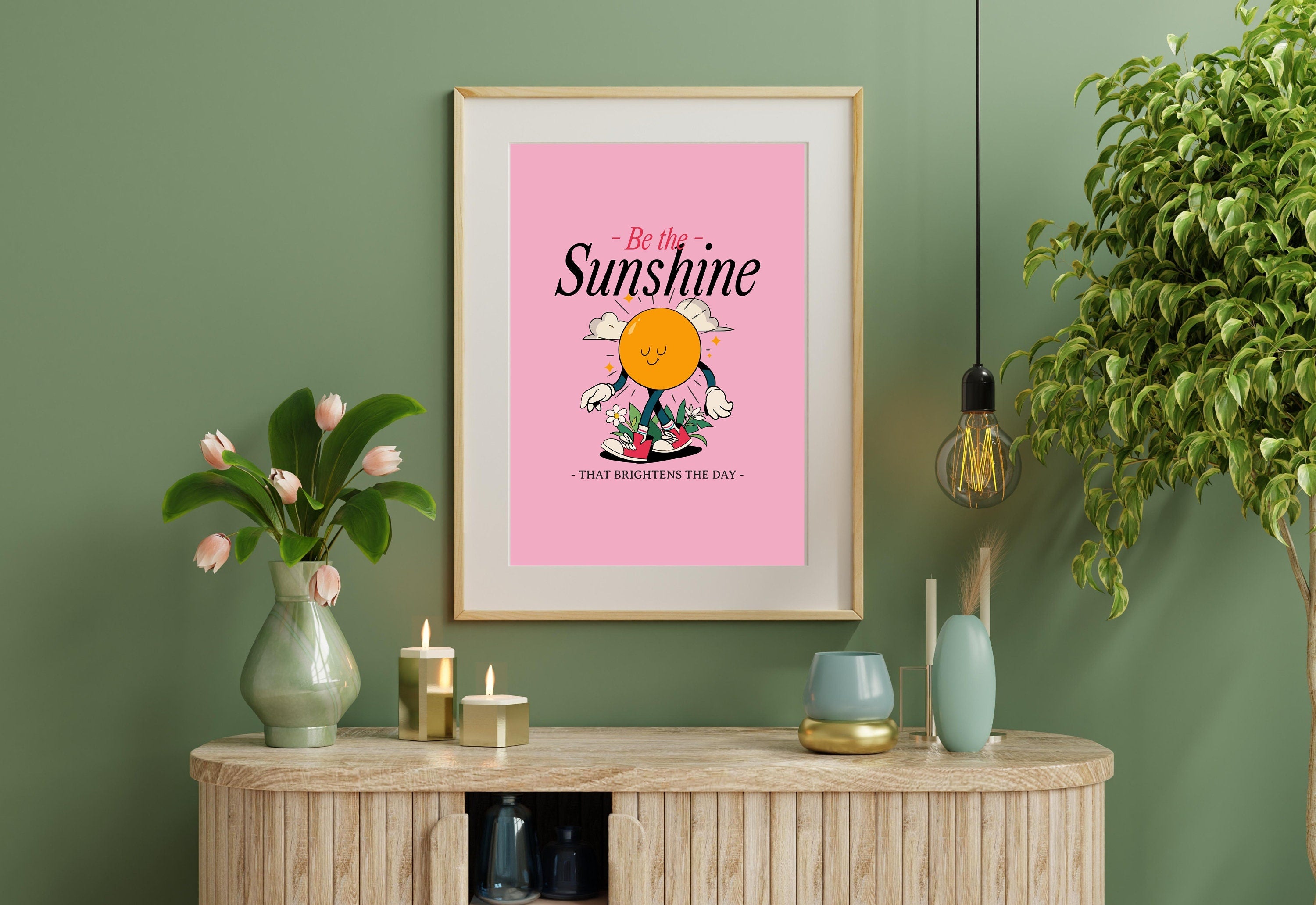 be the sunshine quotes art print