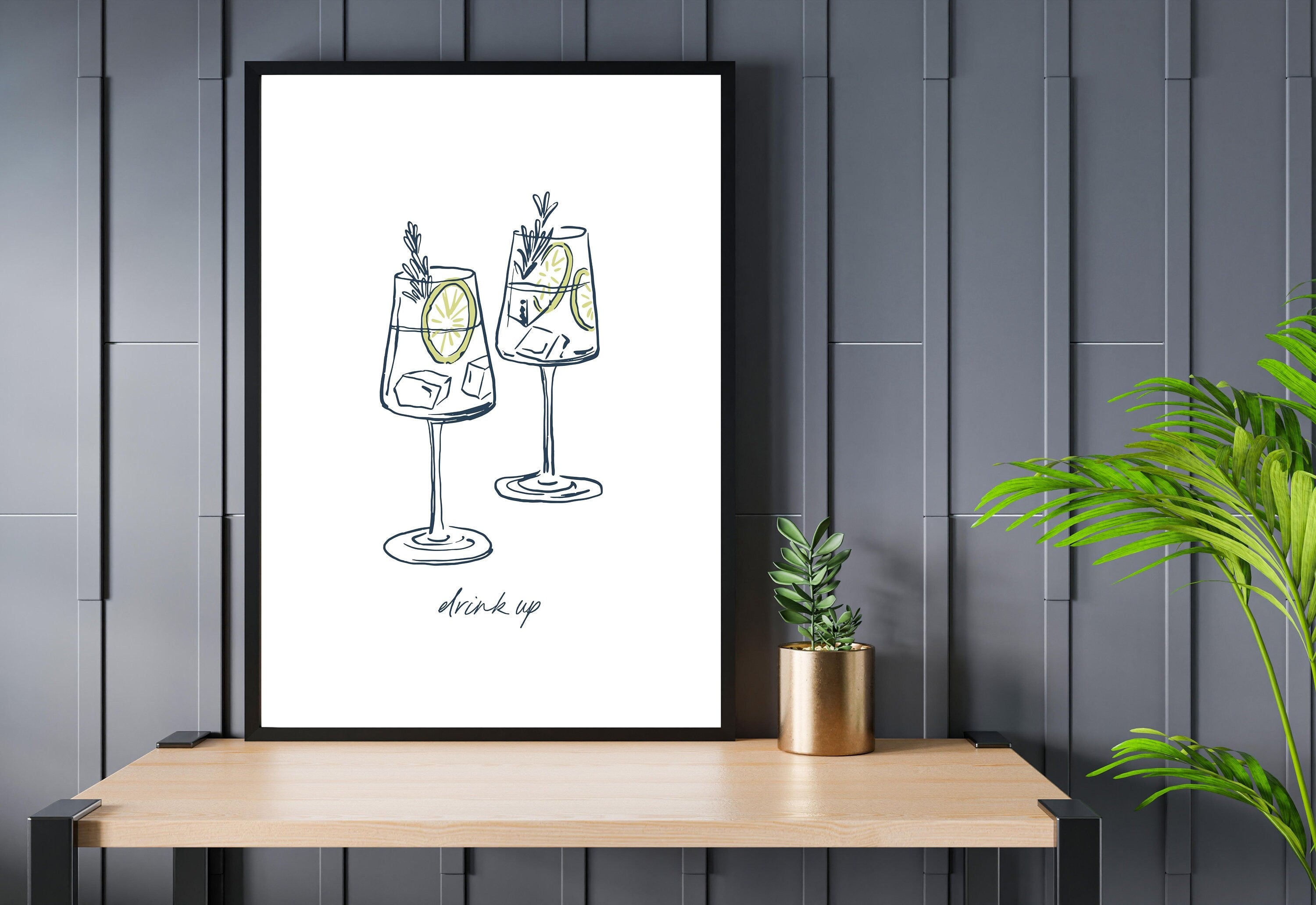 Spritzer Sketch Art Print-Digital Download-Retro Print-Cheers Art Print-Trendy Art-70s Art Print-Girly Art-Cocktail Art-Preppy Pink Bar Art