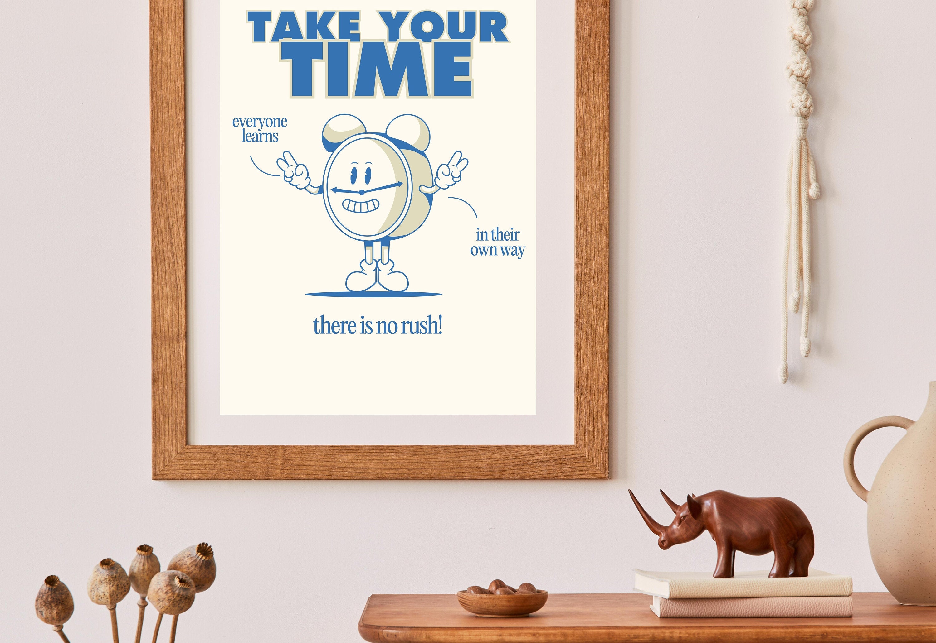 Classroom Art,Kids Room Art,Downloadable Print,Cartoon Art Print,Retro Character Art,Trendy Posters,Vintage Mascot Art,Cute Positive Art